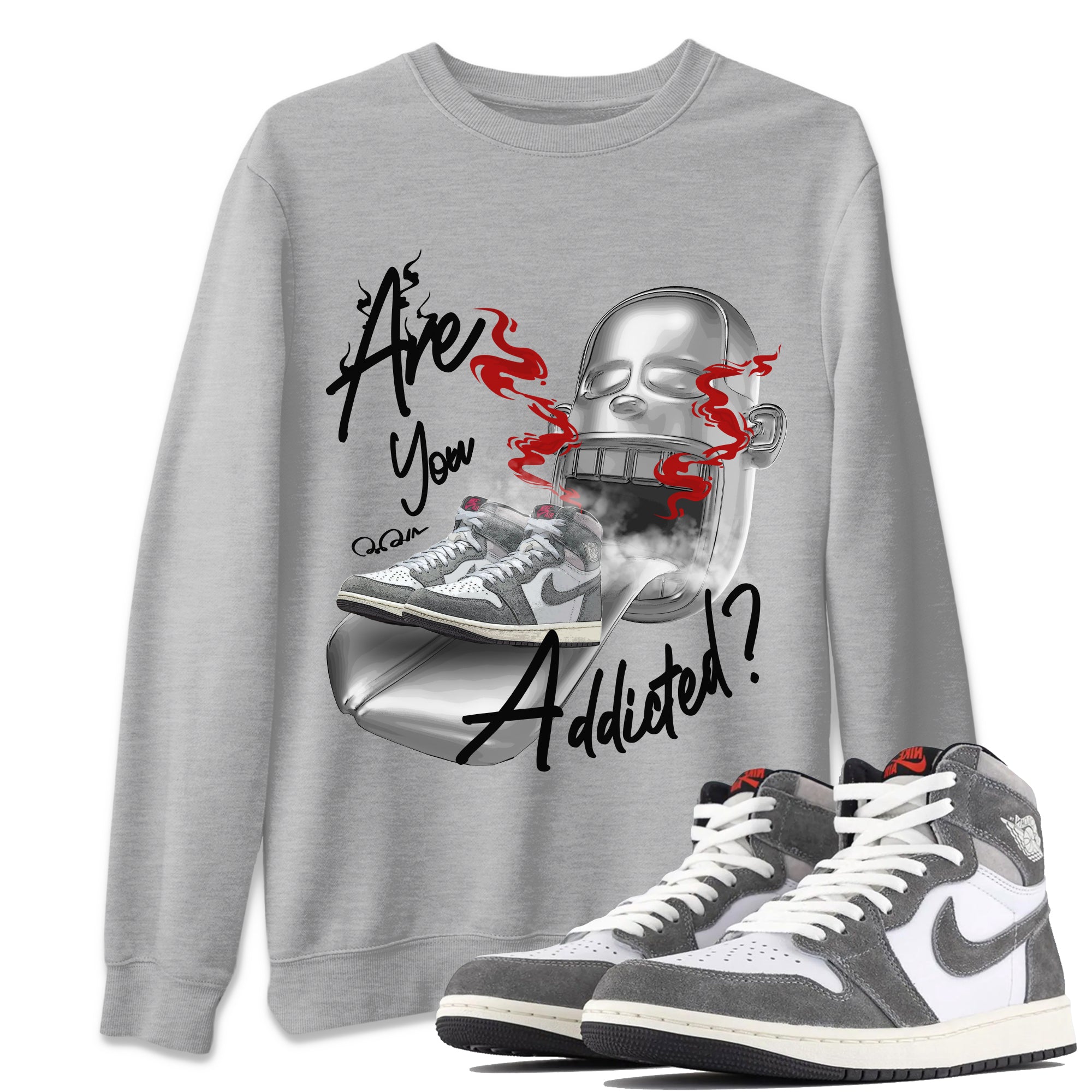 Are You Addicted Unisex Tops - Air Jordan 1 Washed Heritage