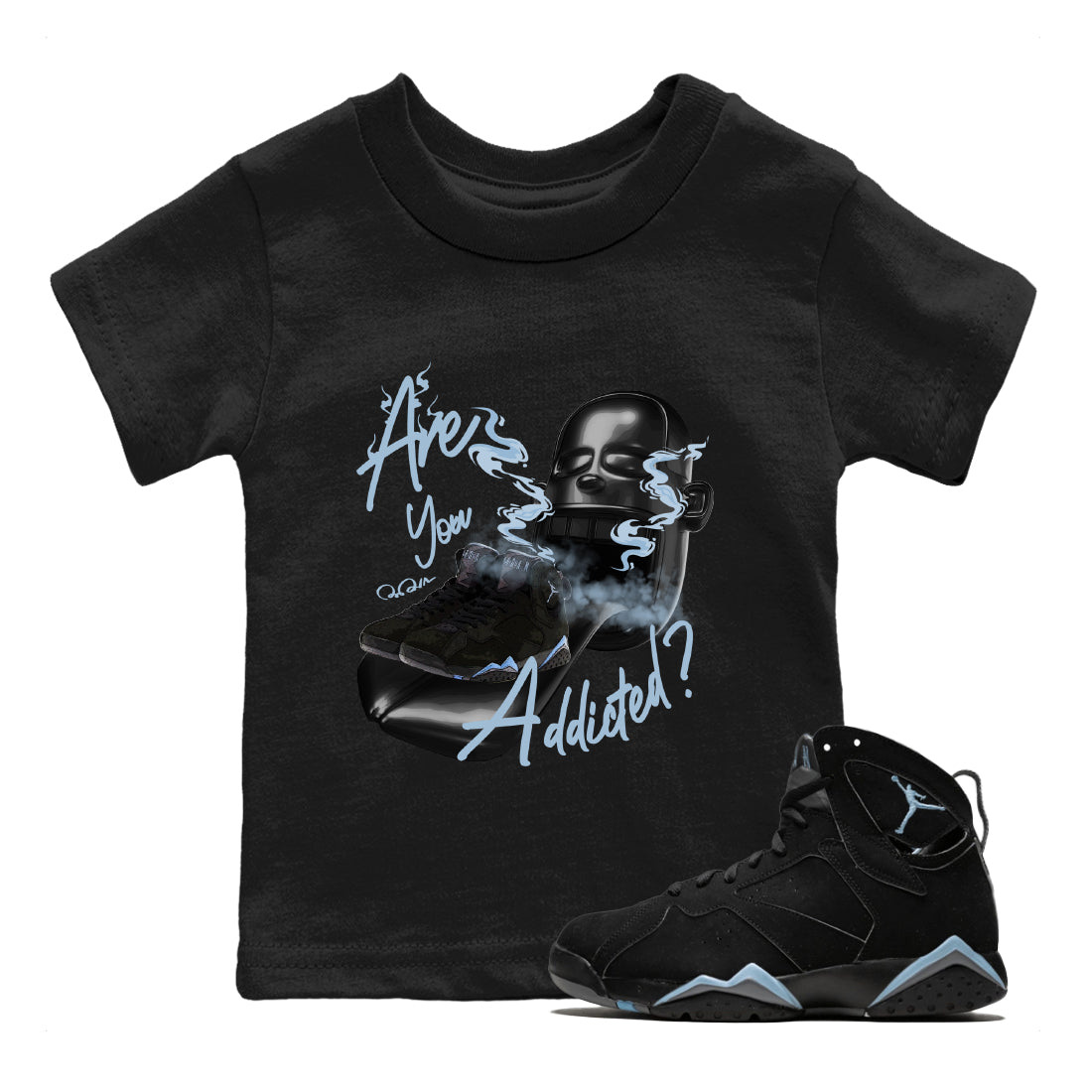 Are You Addicted Kids Tops - Air Jordan 7 Chambray