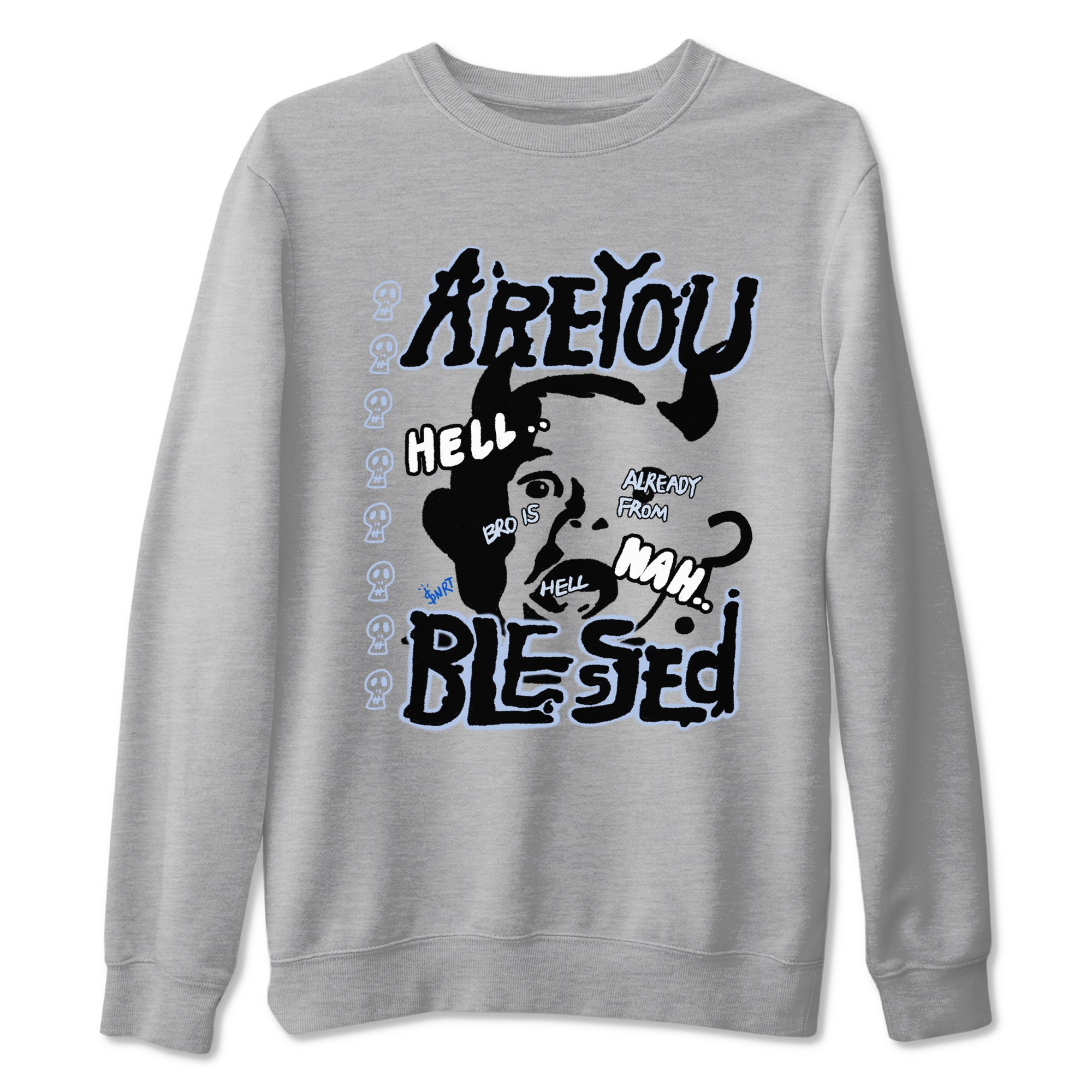 Are You Blessed snkmatch Tees - Air Jordan 11 Black and Varsity Royal