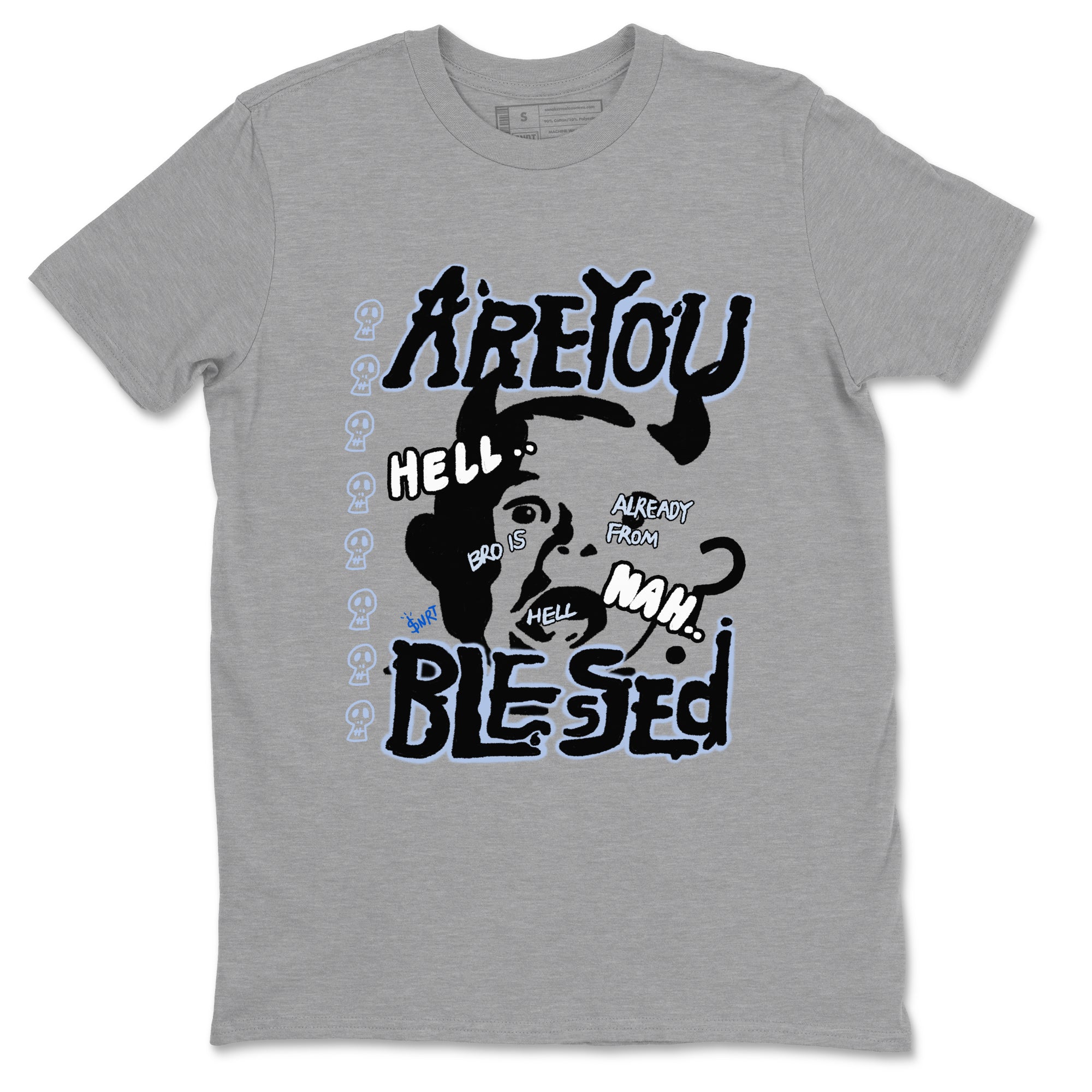 Are You Blessed snkmatch Tees - Air Jordan 11 Black and Varsity Royal