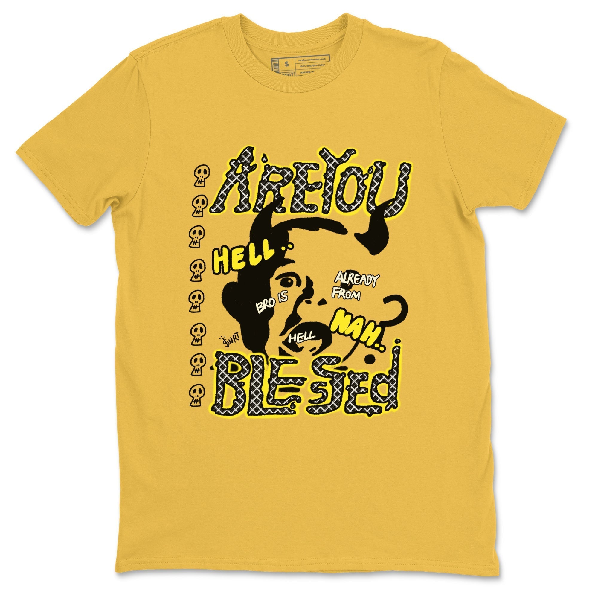 Are You Blessed snkmatch Tees - Air Jordan 4 Vivid Sulfur