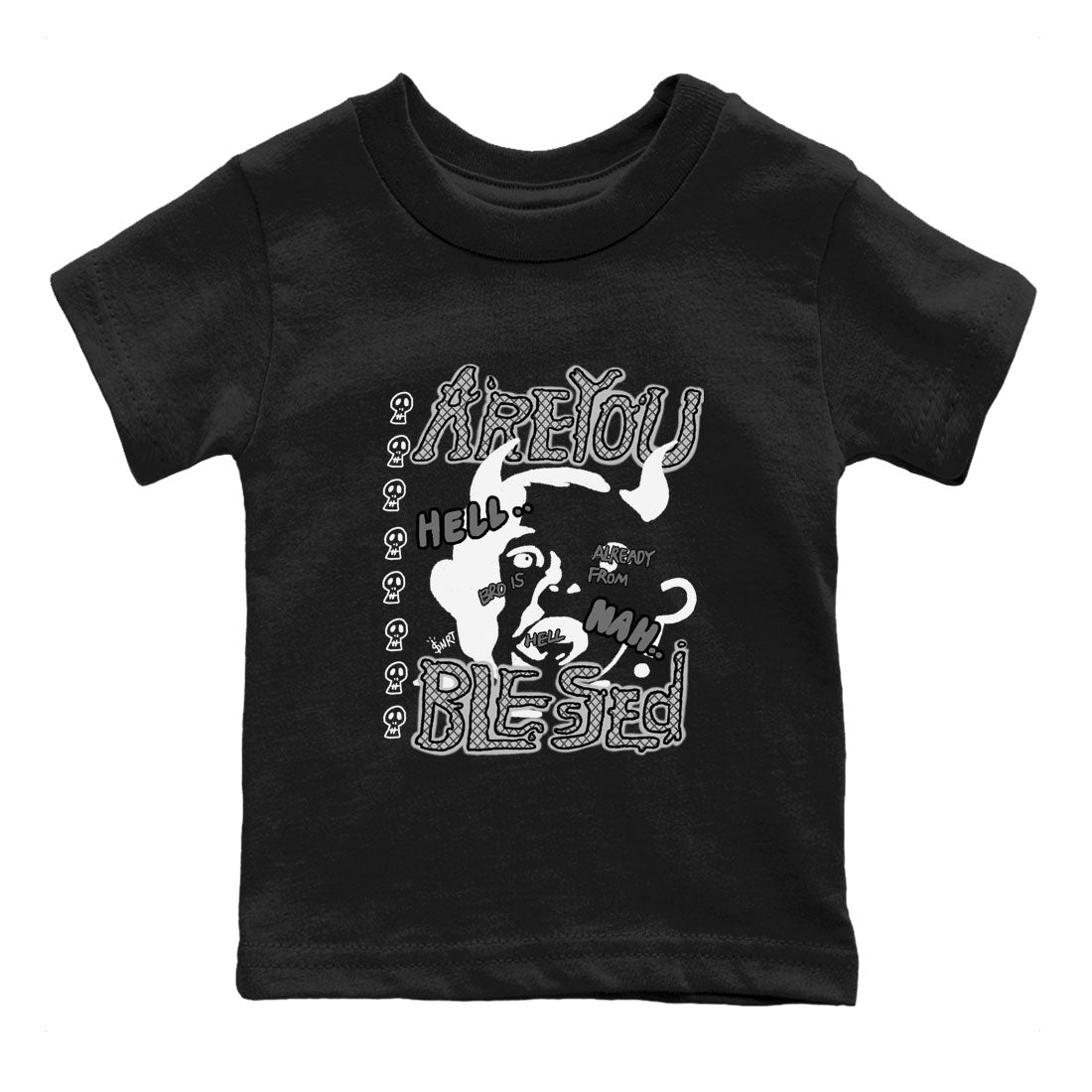 Are You Blessed snkmatch Tees Kids - Air Jordan 4 Wet Cement