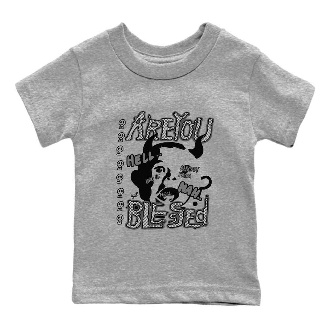 Are You Blessed snkmatch Tees Kids - Air Jordan 4 Wet Cement