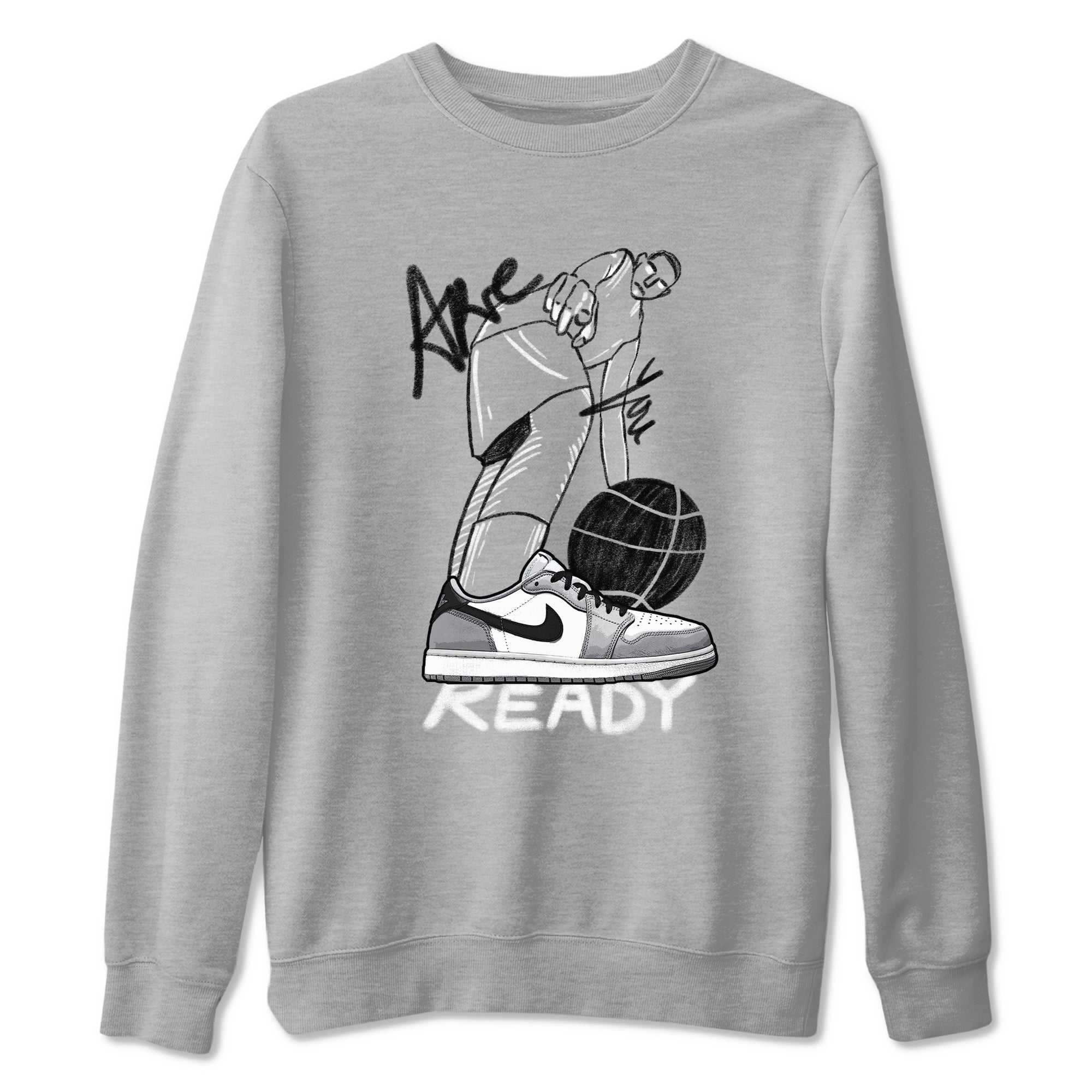 Are You Ready snkmatch Tees - Air Jordan 1 Wolf Grey