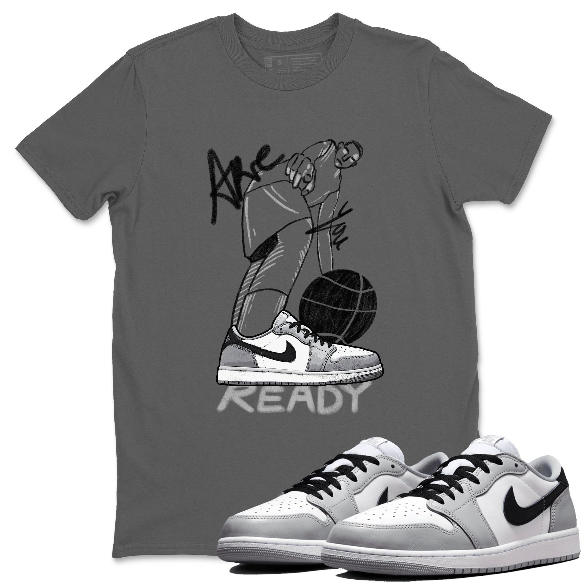 Are You Ready snkmatch Tees - Air Jordan 1 Wolf Grey