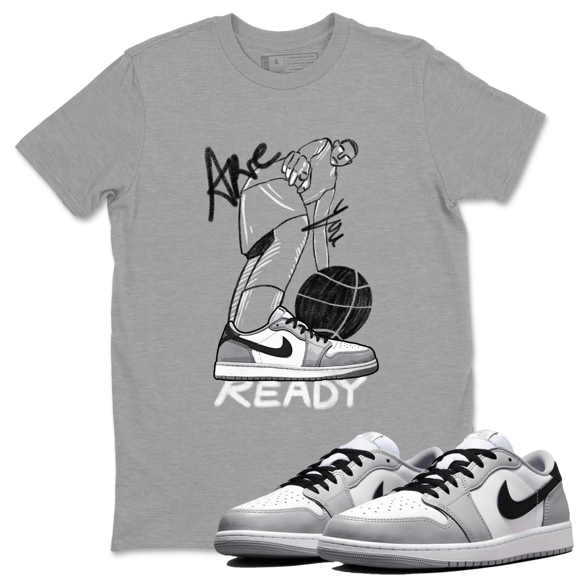 Are You Ready snkmatch Tees - Air Jordan 1 Wolf Grey