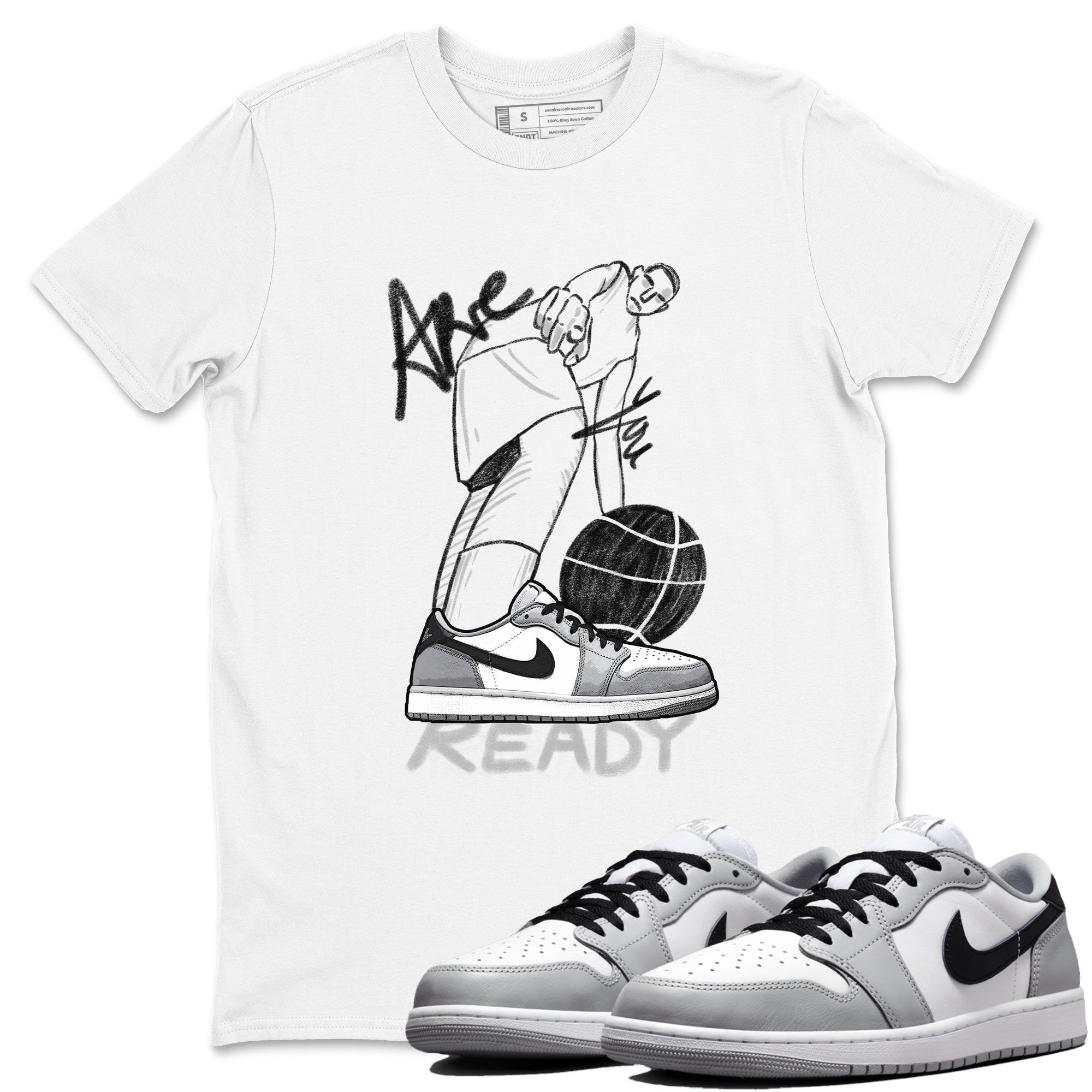 Are You Ready snkmatch Tees - Air Jordan 1 Wolf Grey