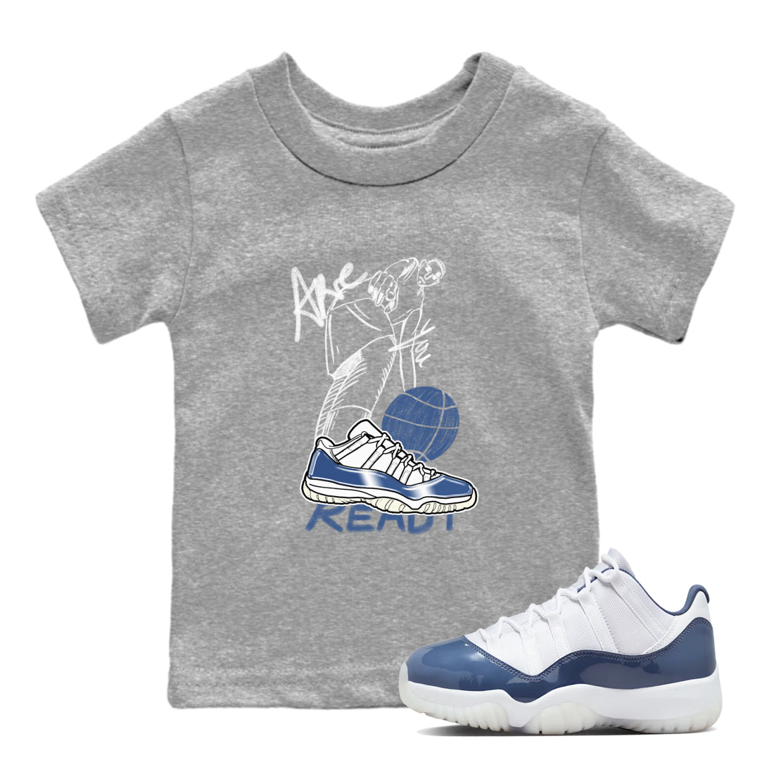 Are You Ready snkmatch Tees Kids - Air Jordan 11 Diffused Blue
