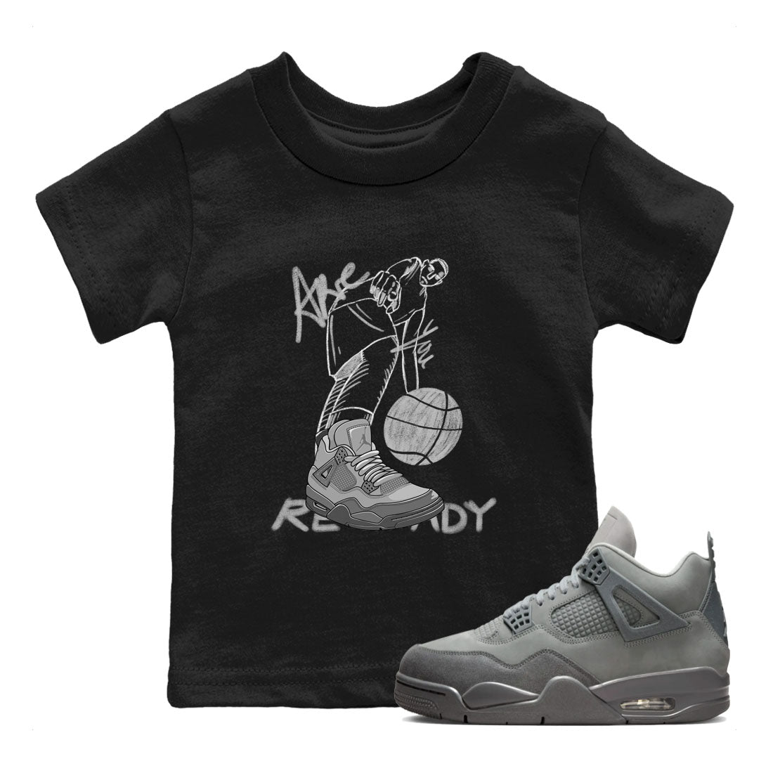 Are You Ready snkmatch Tees Kids - Air Jordan 4 Wet Cement