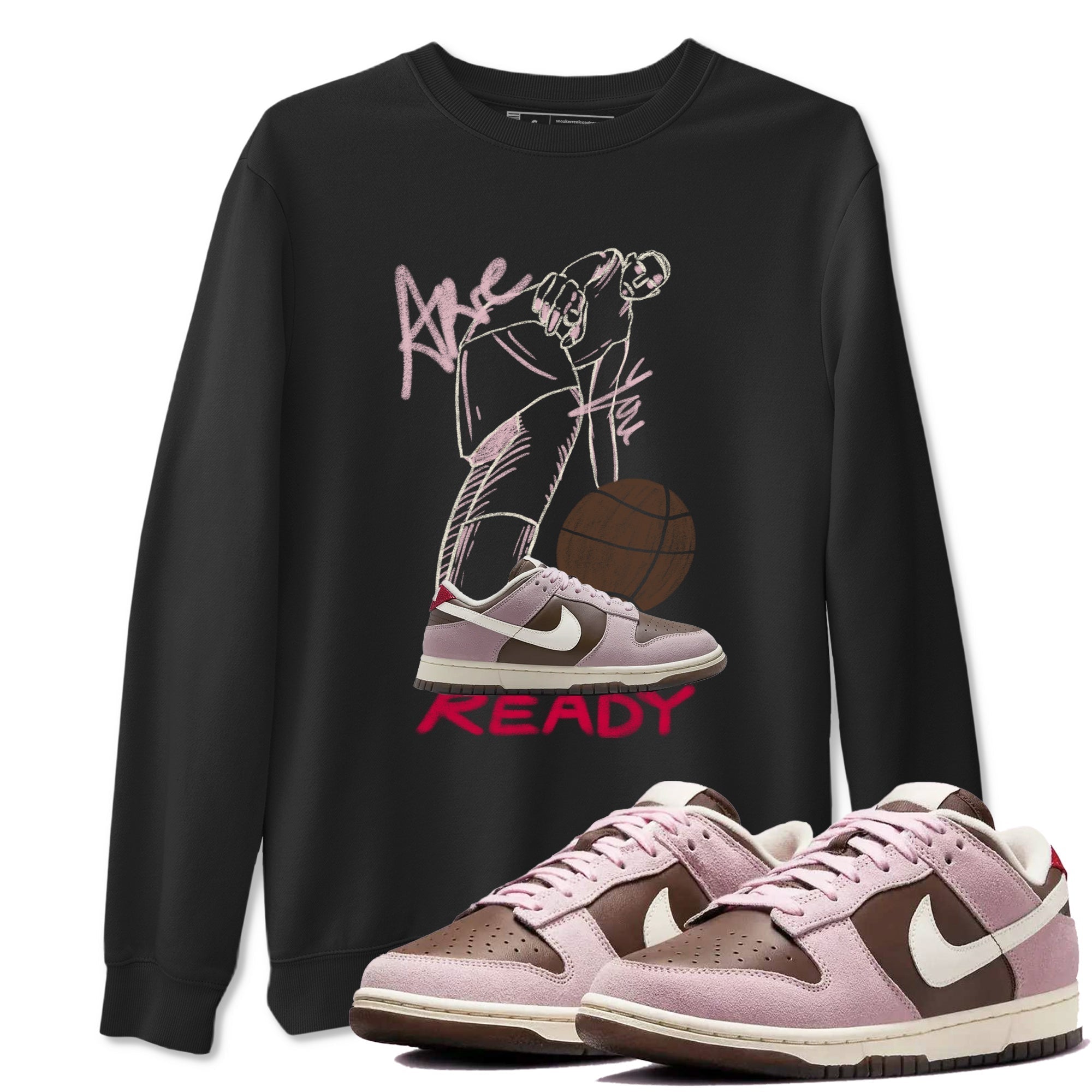 Are You Ready snkmatch Tees - Dunk Cacao Wow And Pink Foam
