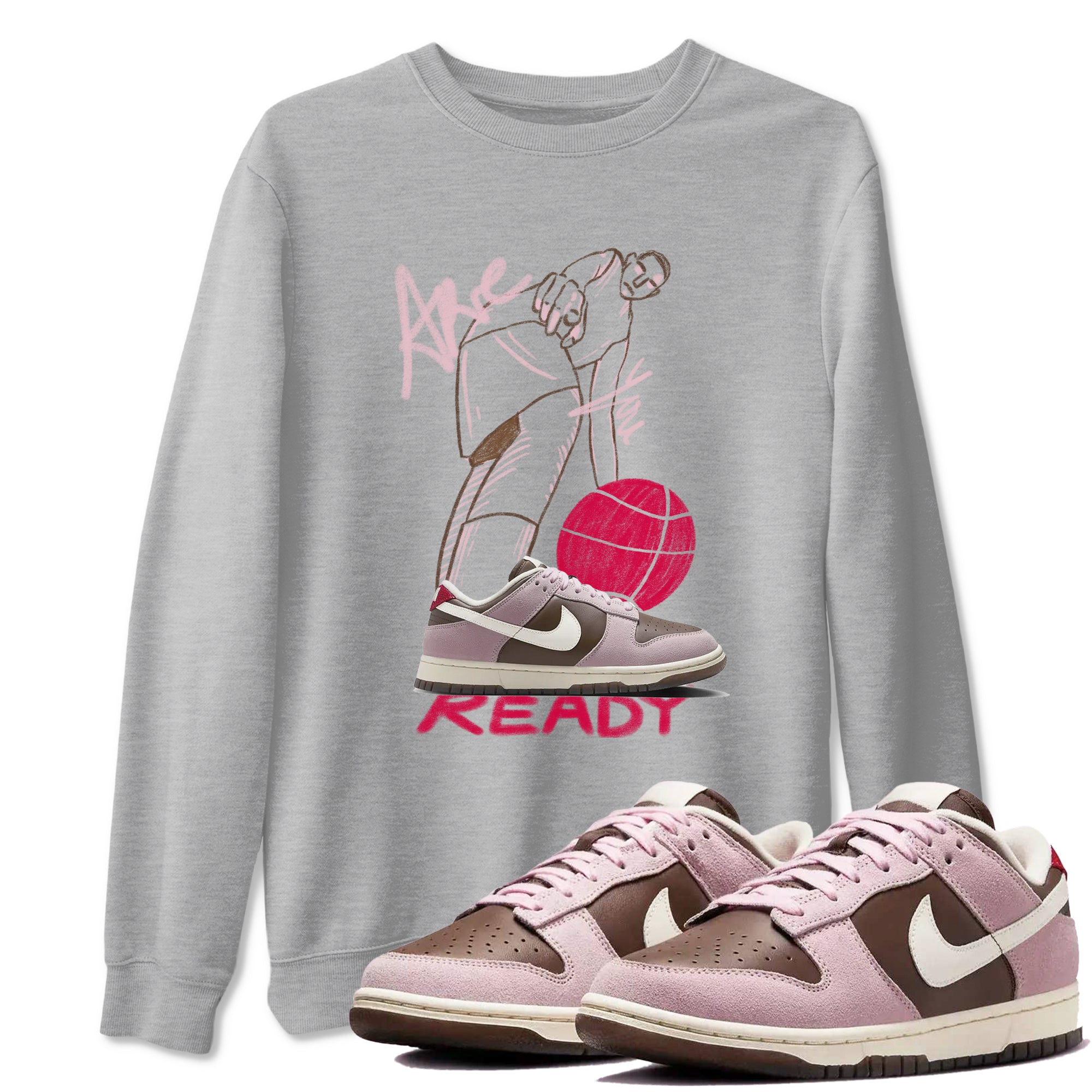 Are You Ready snkmatch Tees - Dunk Cacao Wow And Pink Foam