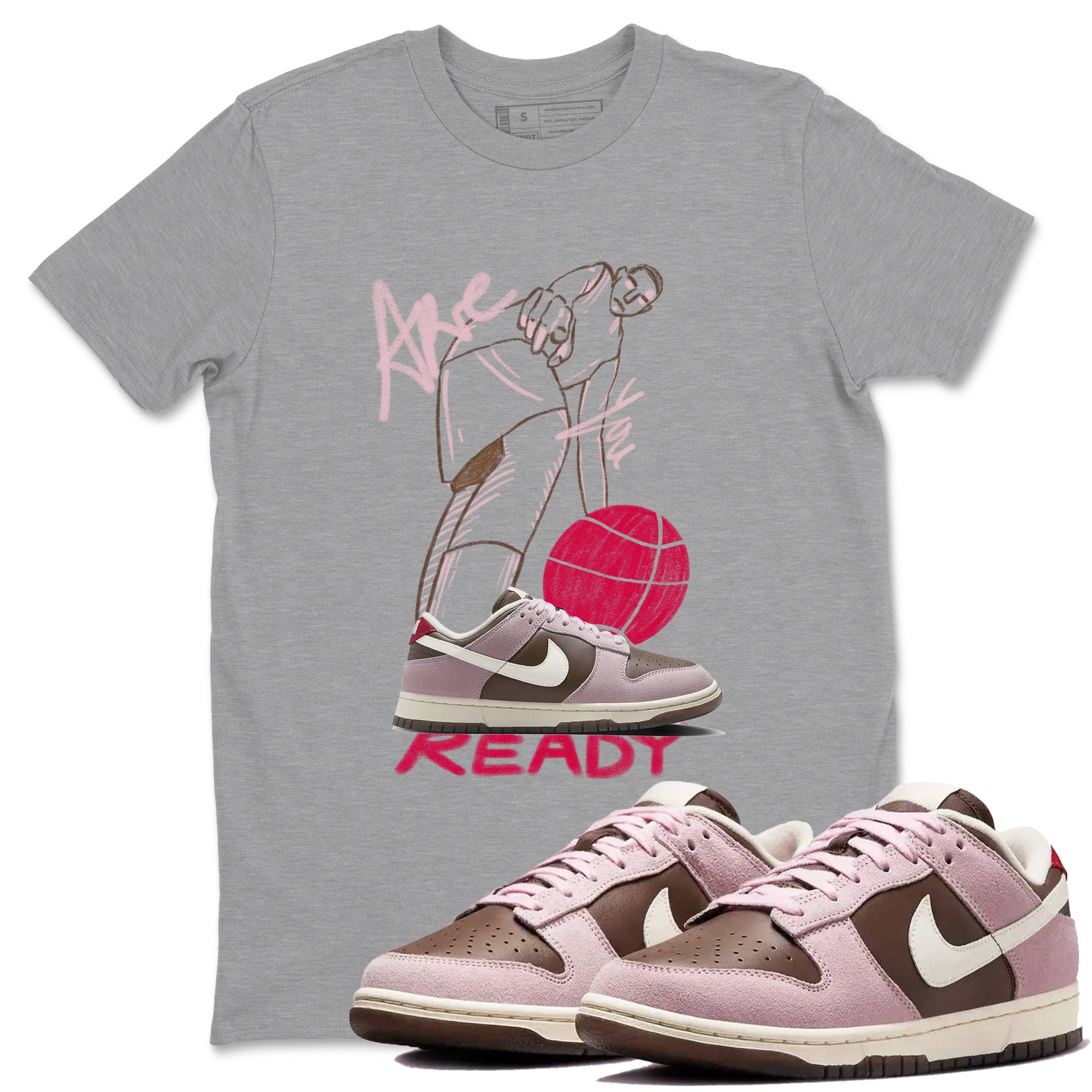 Are You Ready snkmatch Tees - Dunk Cacao Wow And Pink Foam