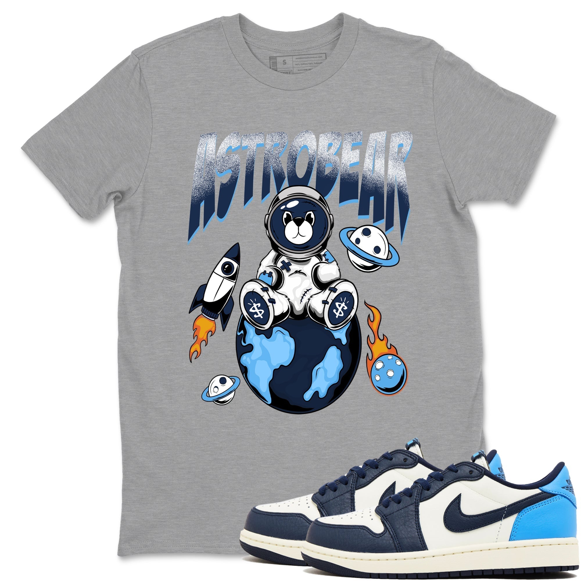 Astrobear snkmatch Tees - Air Jordan 1 Obsidian