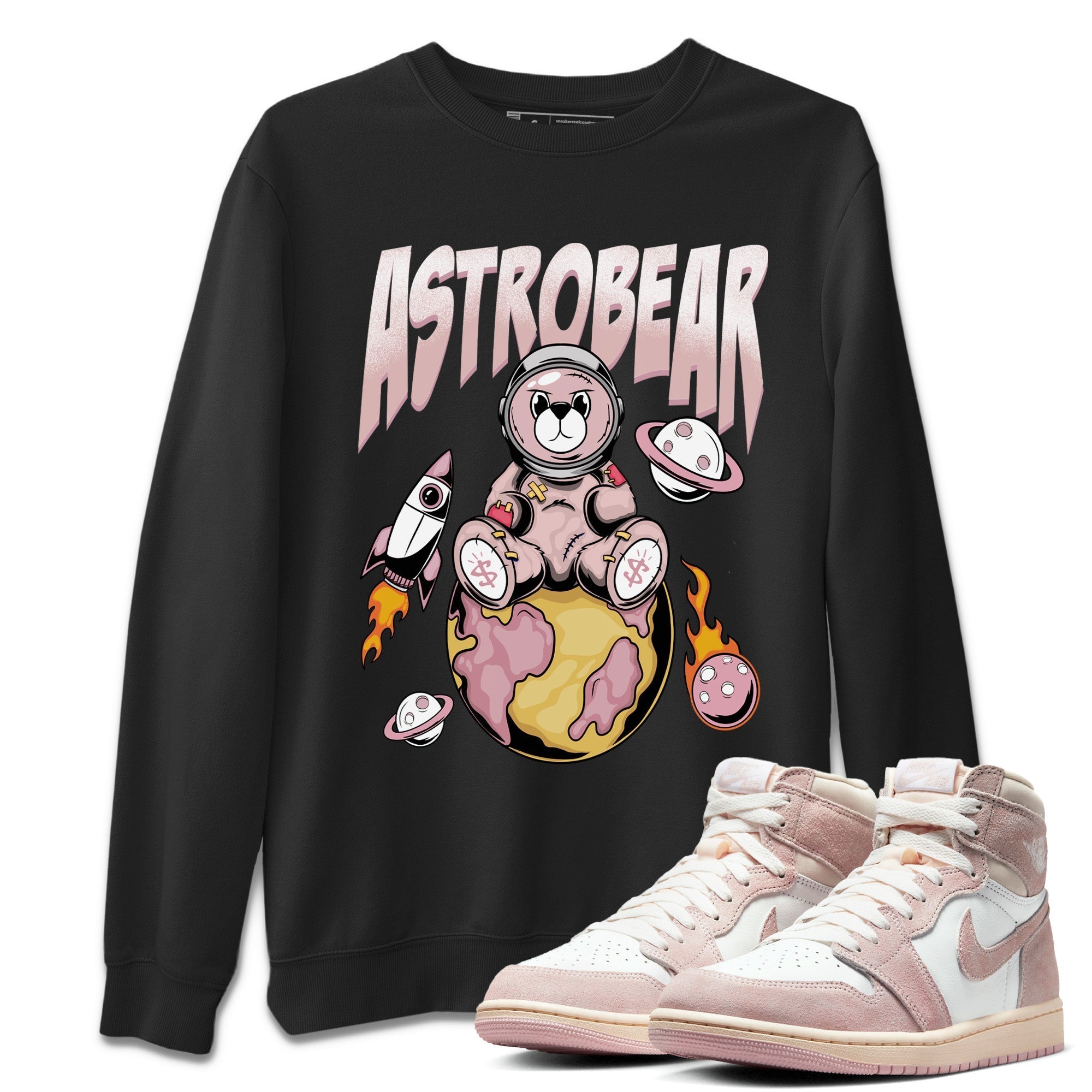 Astrobear Unisex Tops - Air Jordan 1 Washed Pink