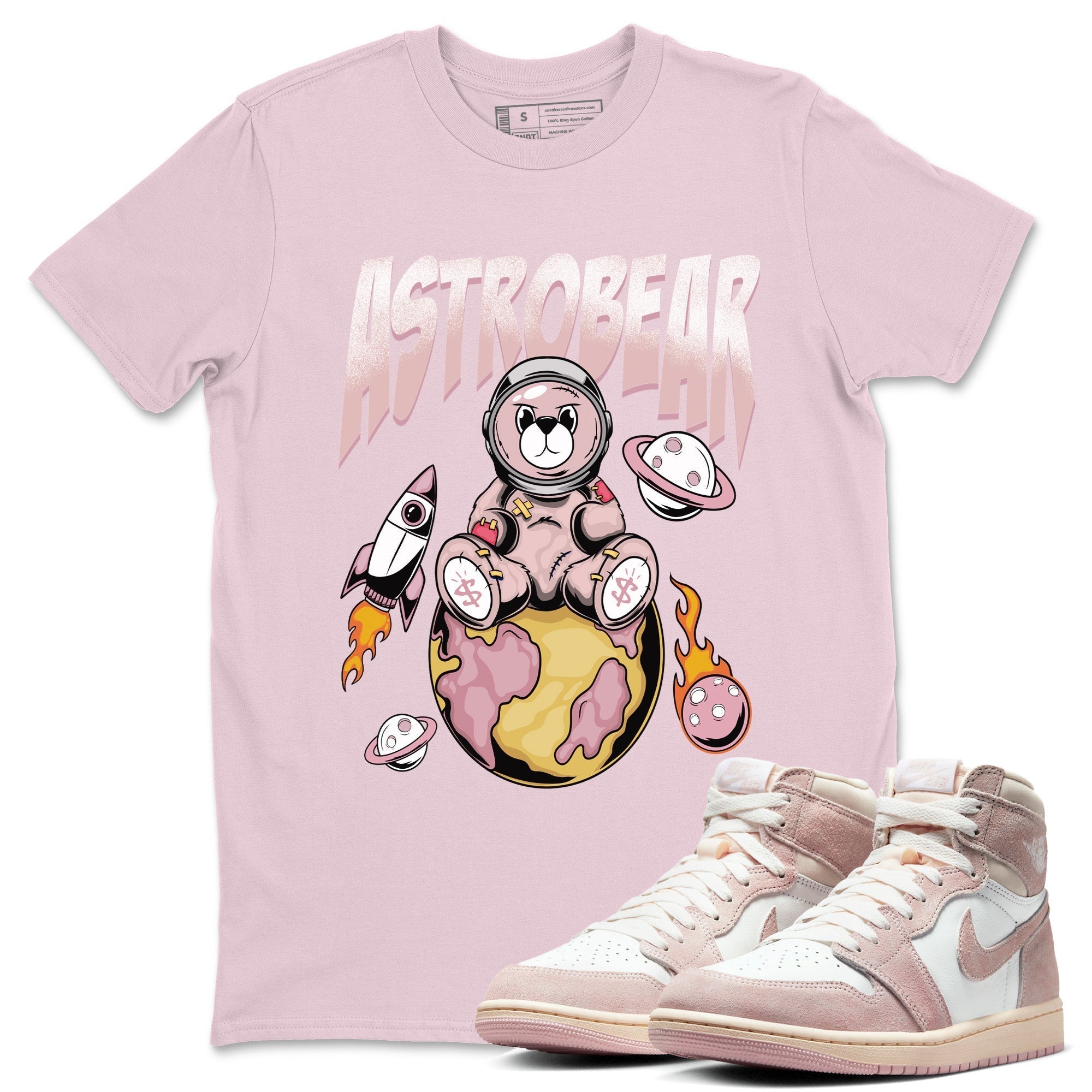 Astrobear Unisex Tops - Air Jordan 1 Washed Pink