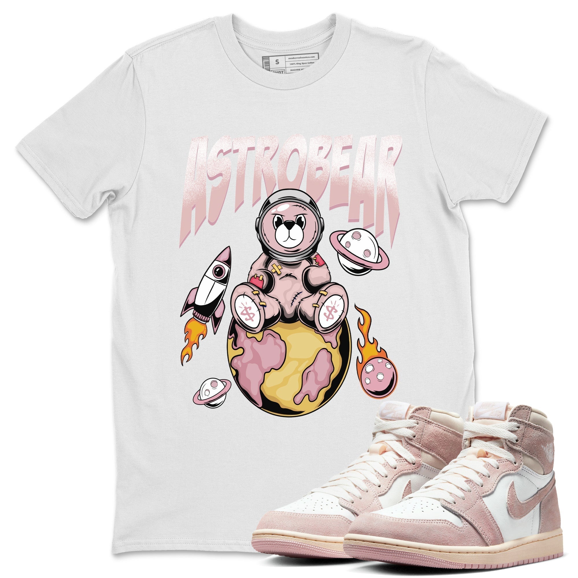 Astrobear Unisex Tops - Air Jordan 1 Washed Pink