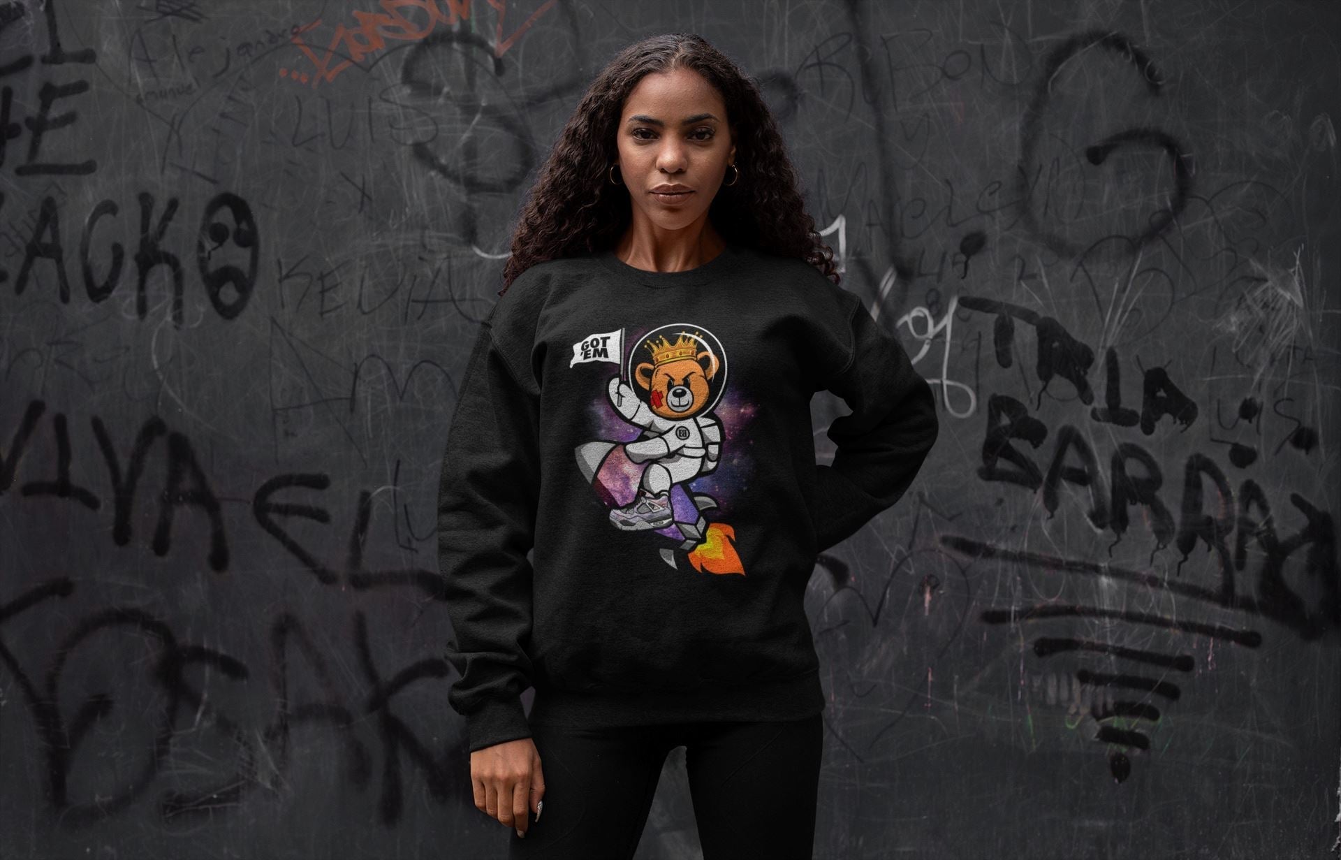Astronaut Bear Unisex Tops - Air Jordan 4 Zen Master