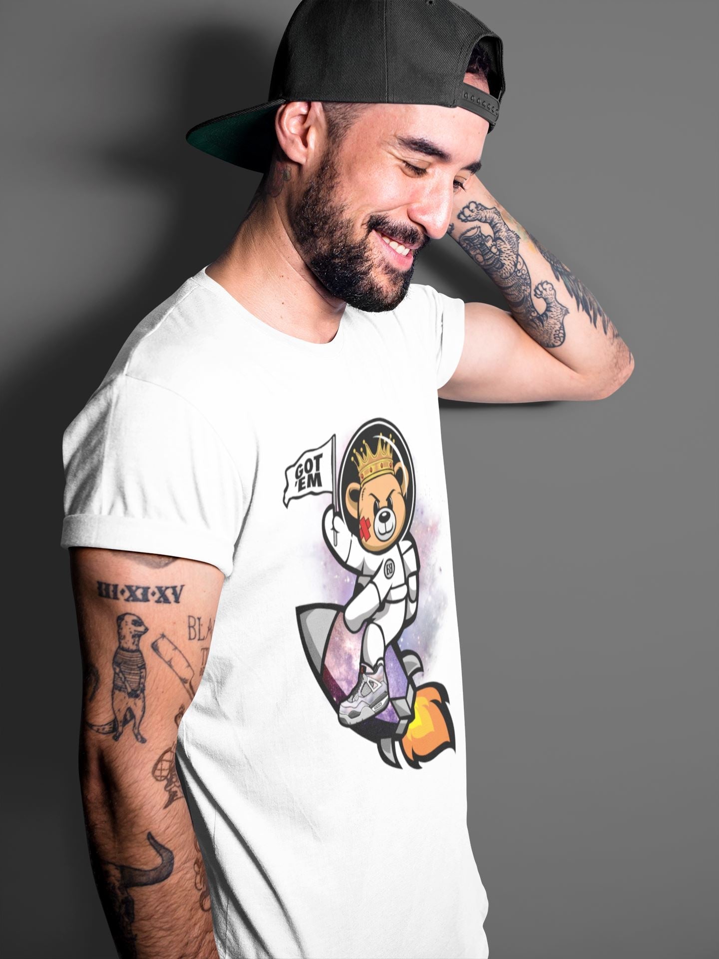 Astronaut Bear Unisex Tops - Air Jordan 4 Zen Master