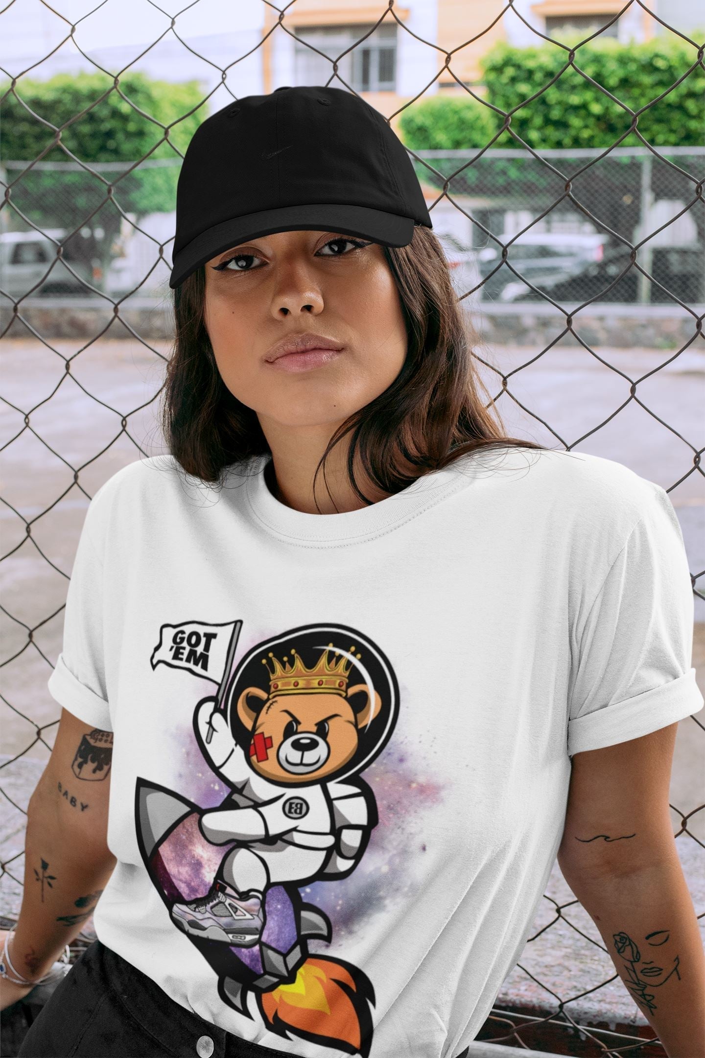 Astronaut Bear Unisex Tops - Air Jordan 4 Zen Master