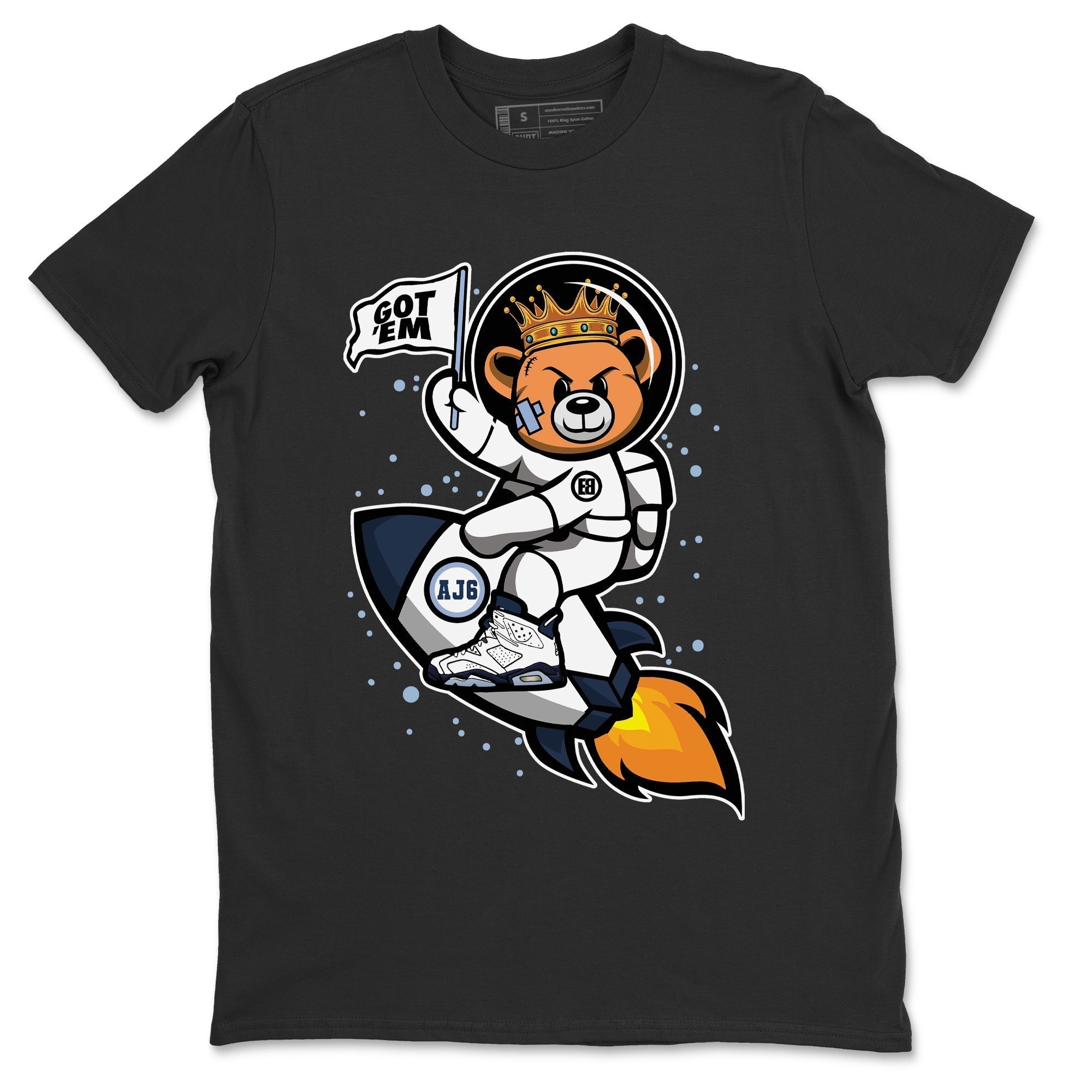 Astronaut Bear Unisex Tops - Air Jordan 6 Midnight Navy