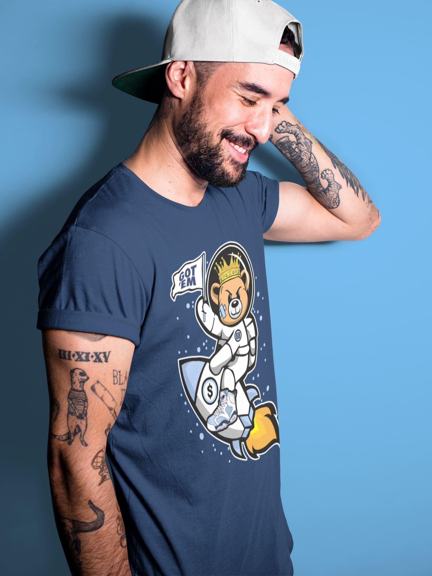 Astronaut Bear Unisex Tops - Air Jordan 6 UNC