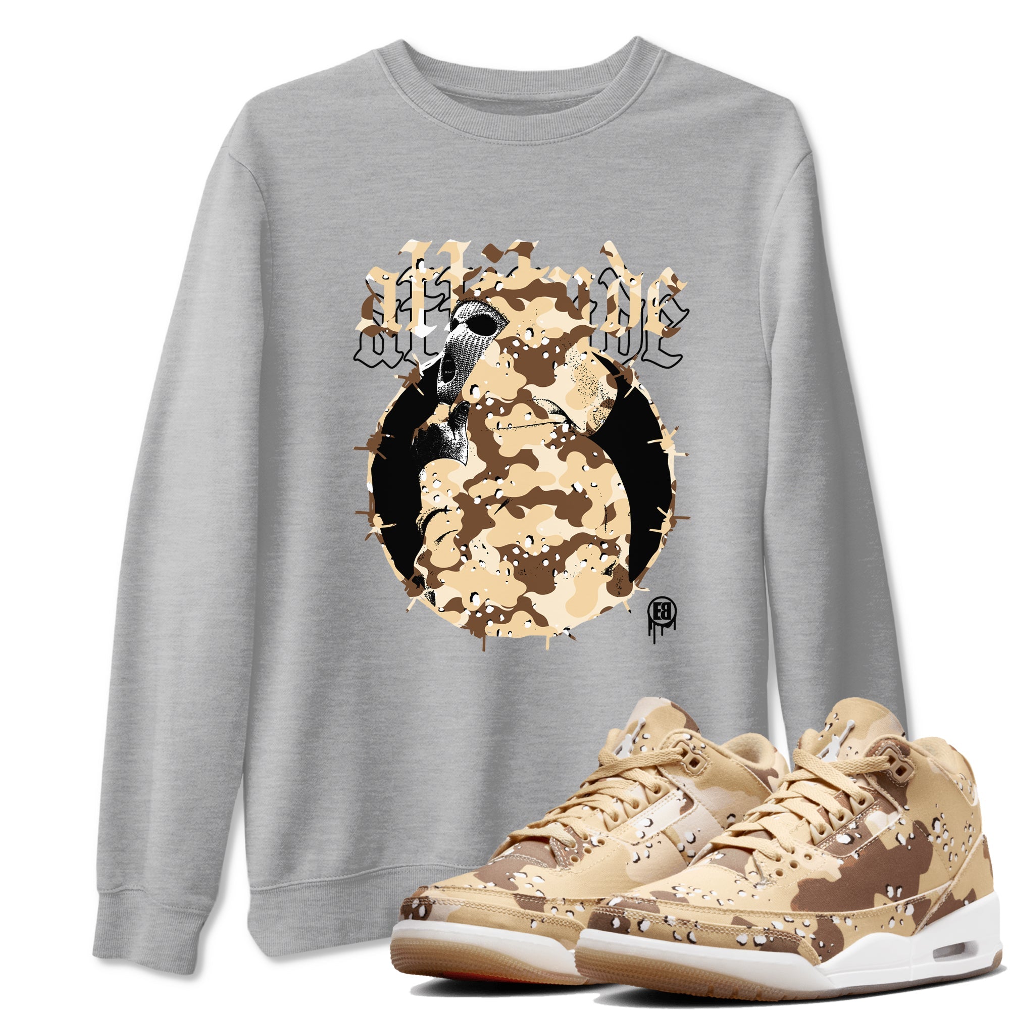 Attitude snkmatch Tees - Air Jordan 3 Desert Camo
