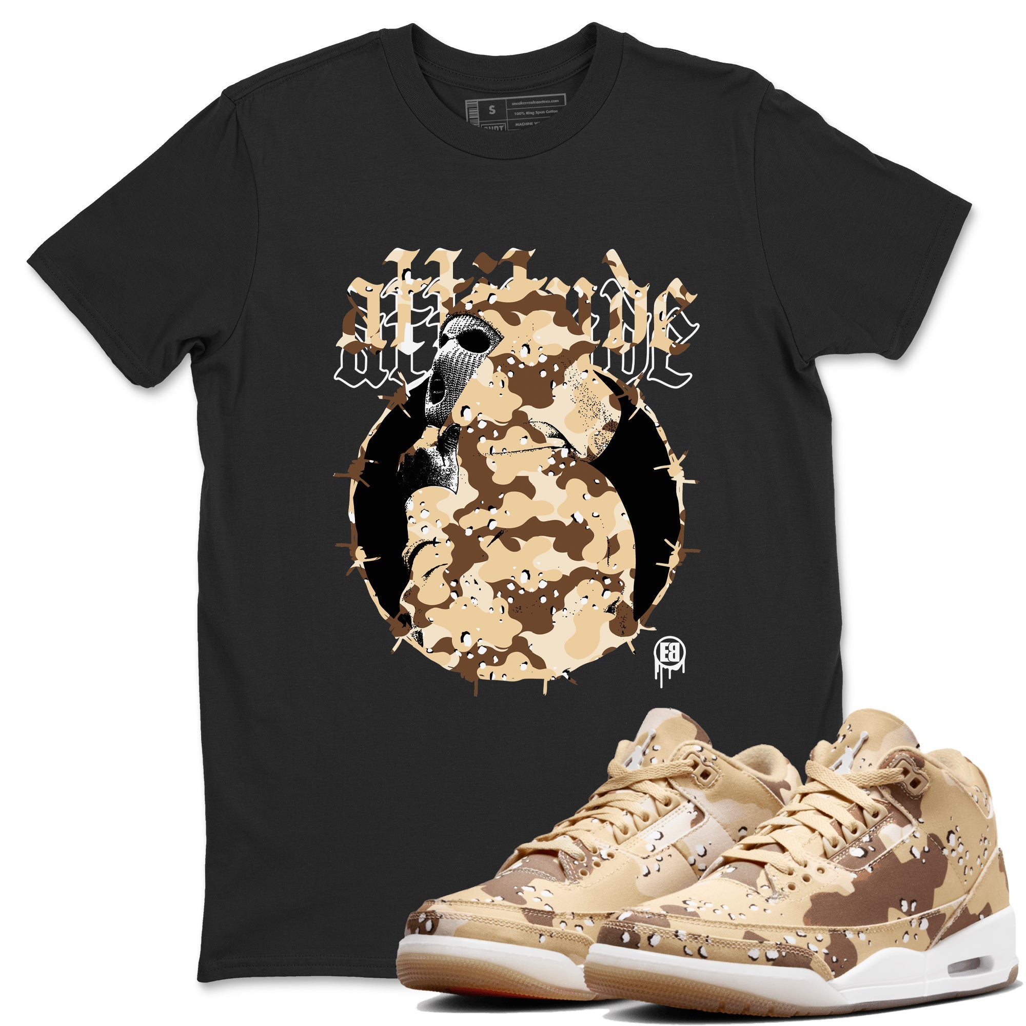Attitude snkmatch Tees - Air Jordan 3 Desert Camo