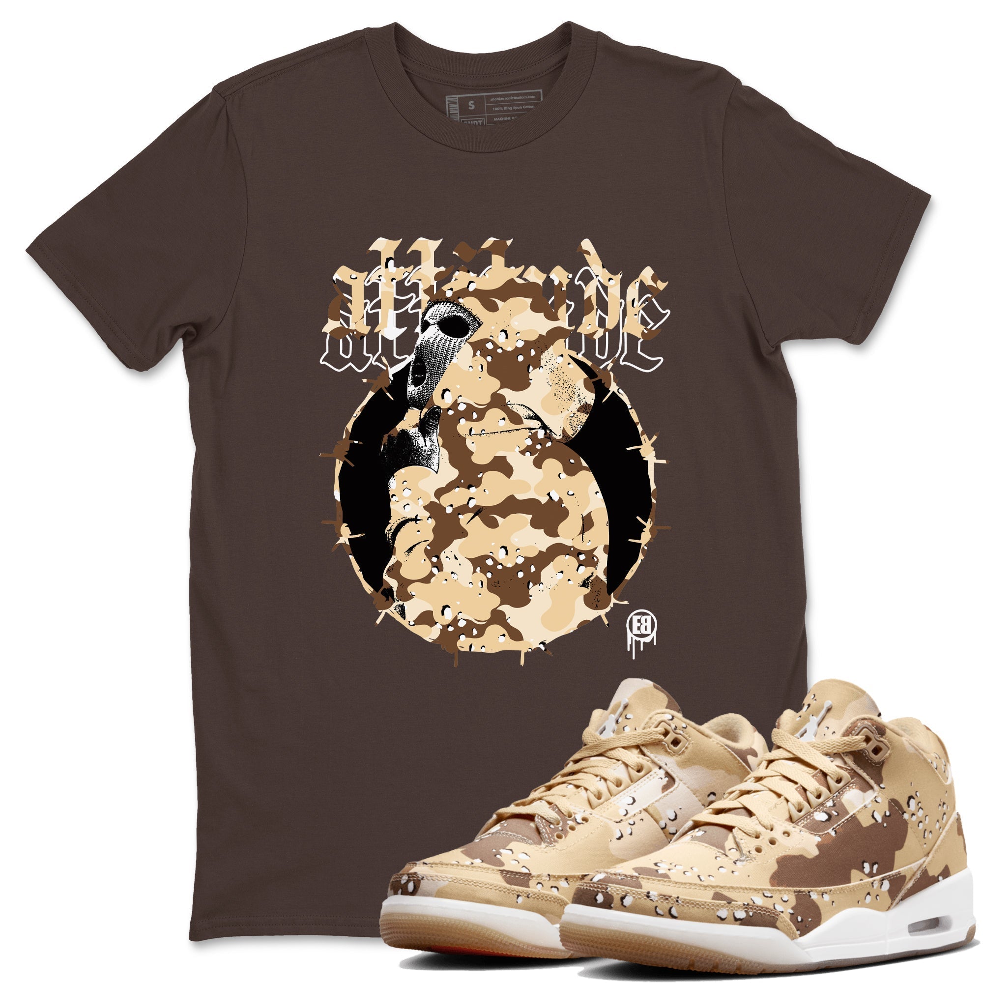 Attitude snkmatch Tees - Air Jordan 3 Desert Camo