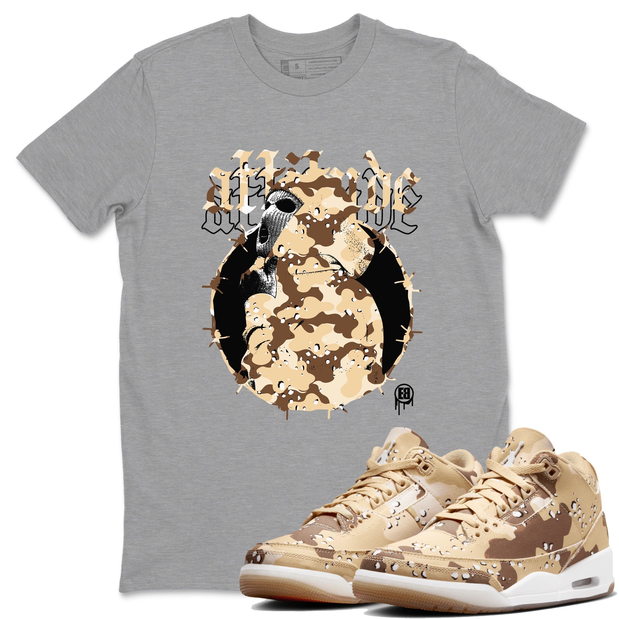 Attitude snkmatch Tees - Air Jordan 3 Desert Camo