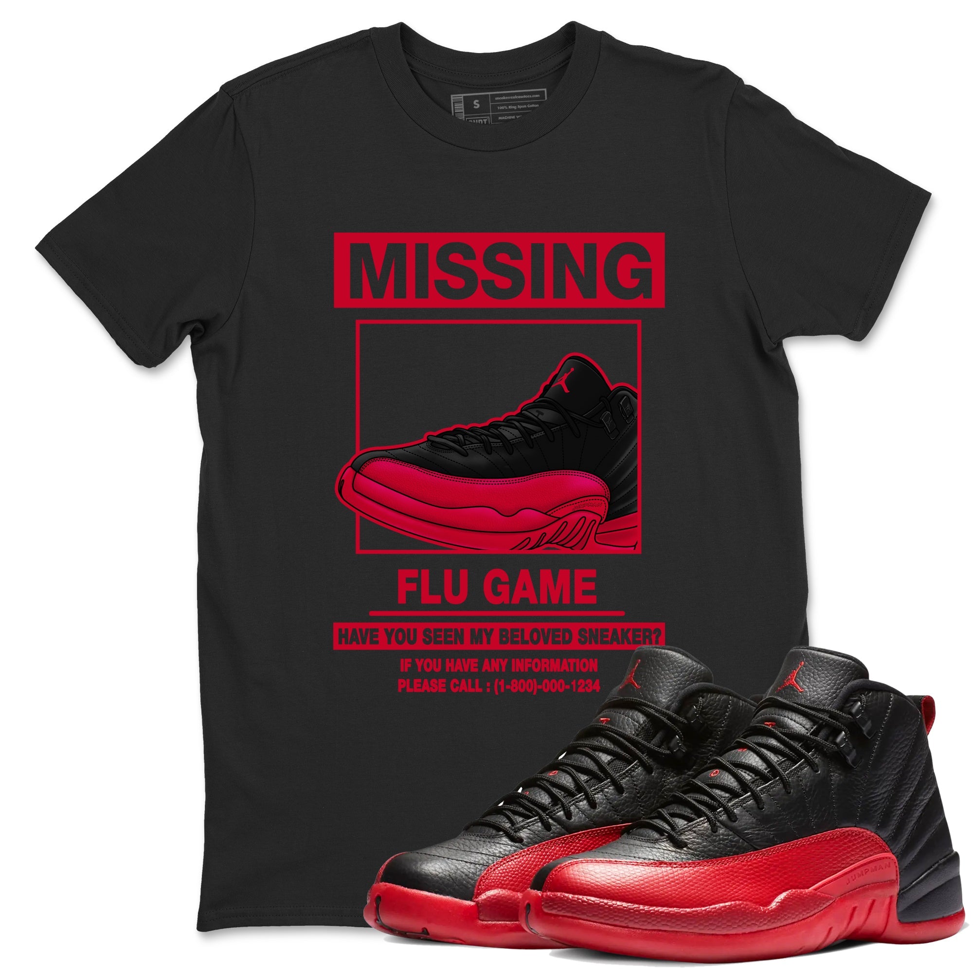 Missing snkmatch snkmatch Tees - Air Jordan 12 Flu Game