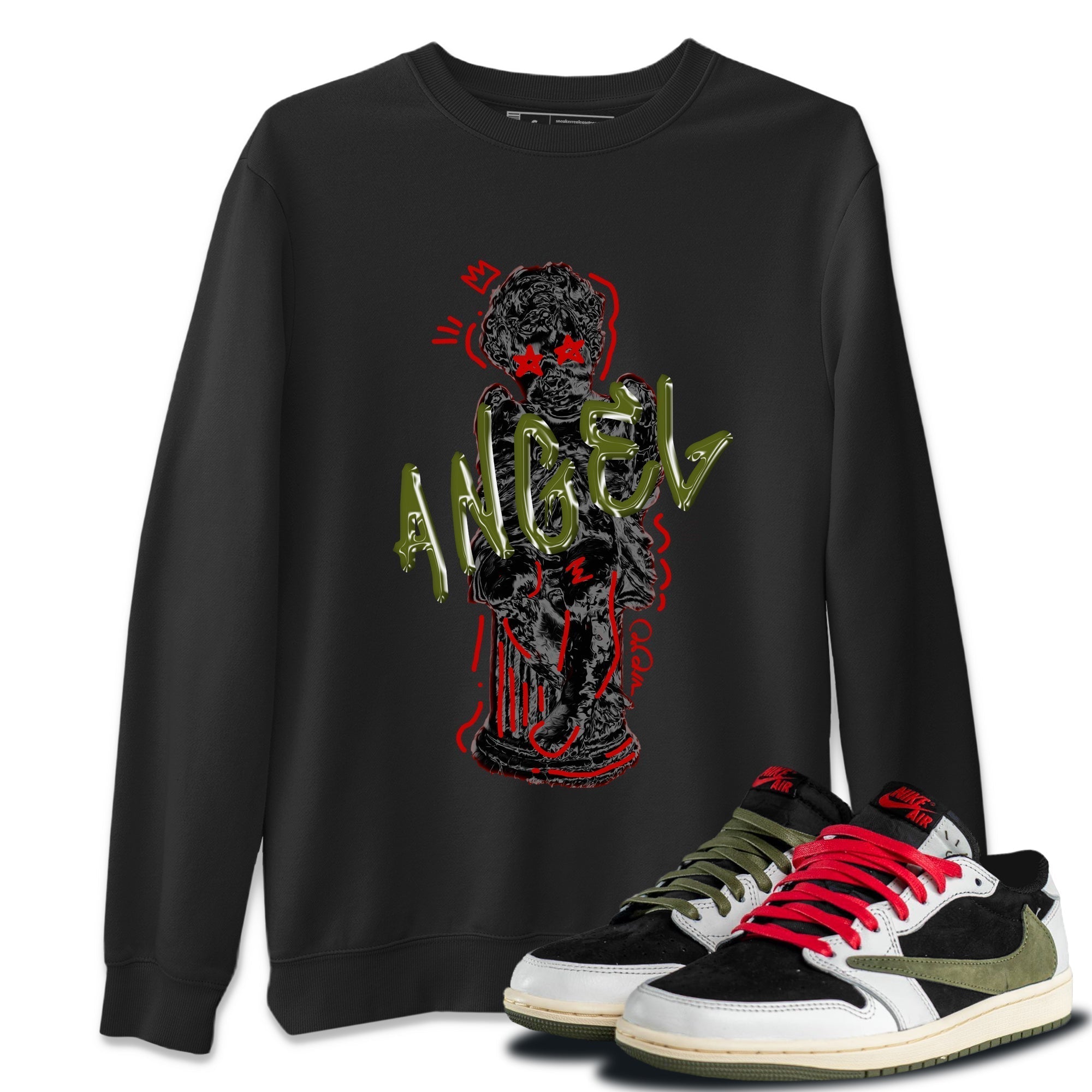 Baby Angel Unisex Tops - Air Jordan 1 Travis Scott Olive