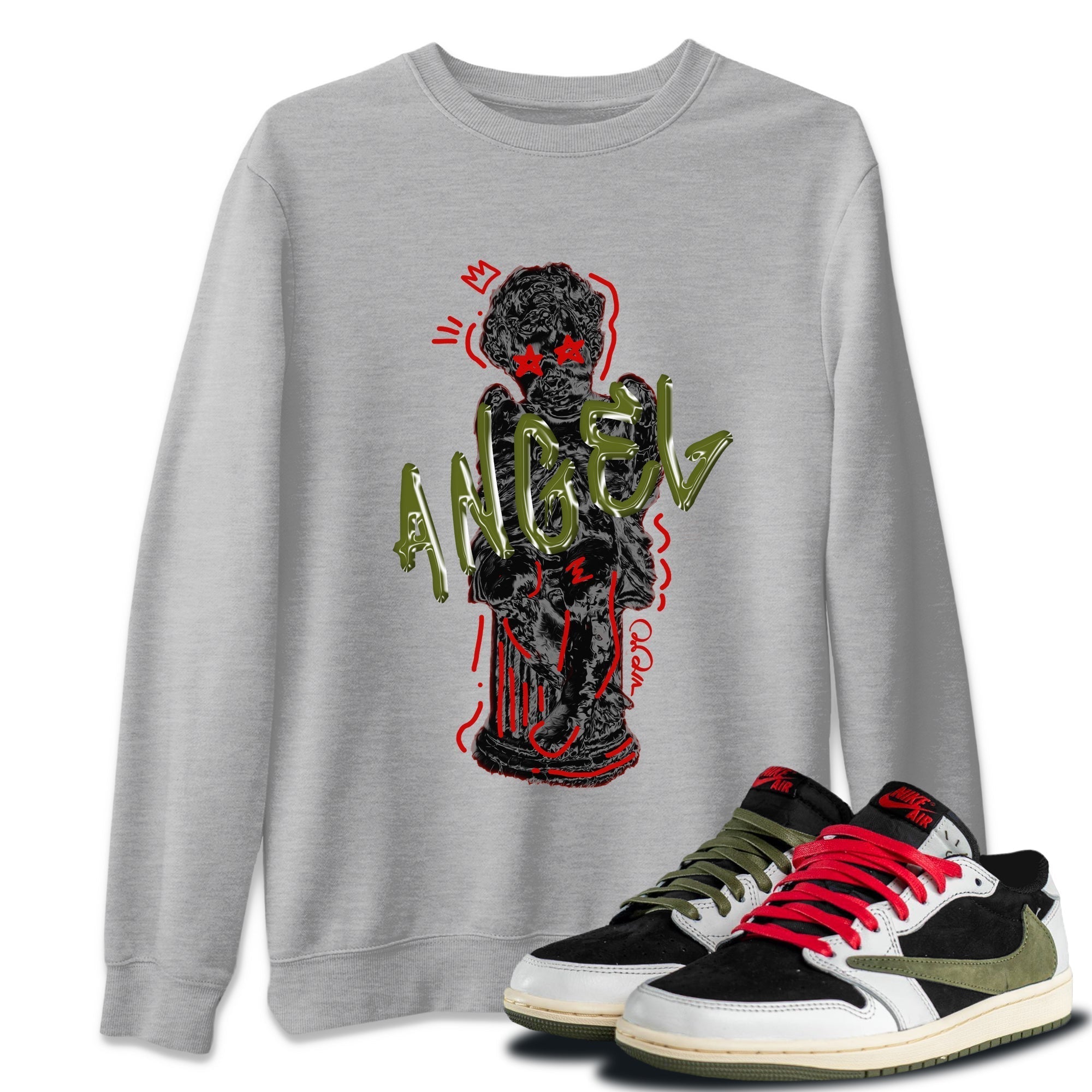Baby Angel Unisex Tops - Air Jordan 1 Travis Scott Olive