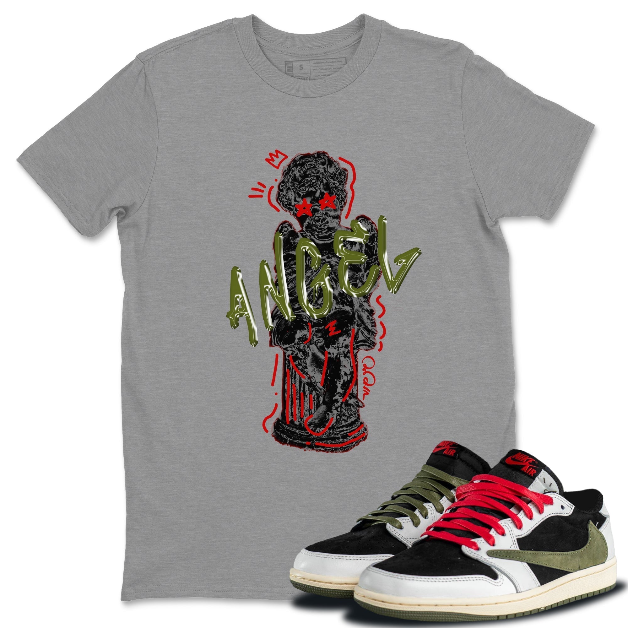 Baby Angel Unisex Tops - Air Jordan 1 Travis Scott Olive