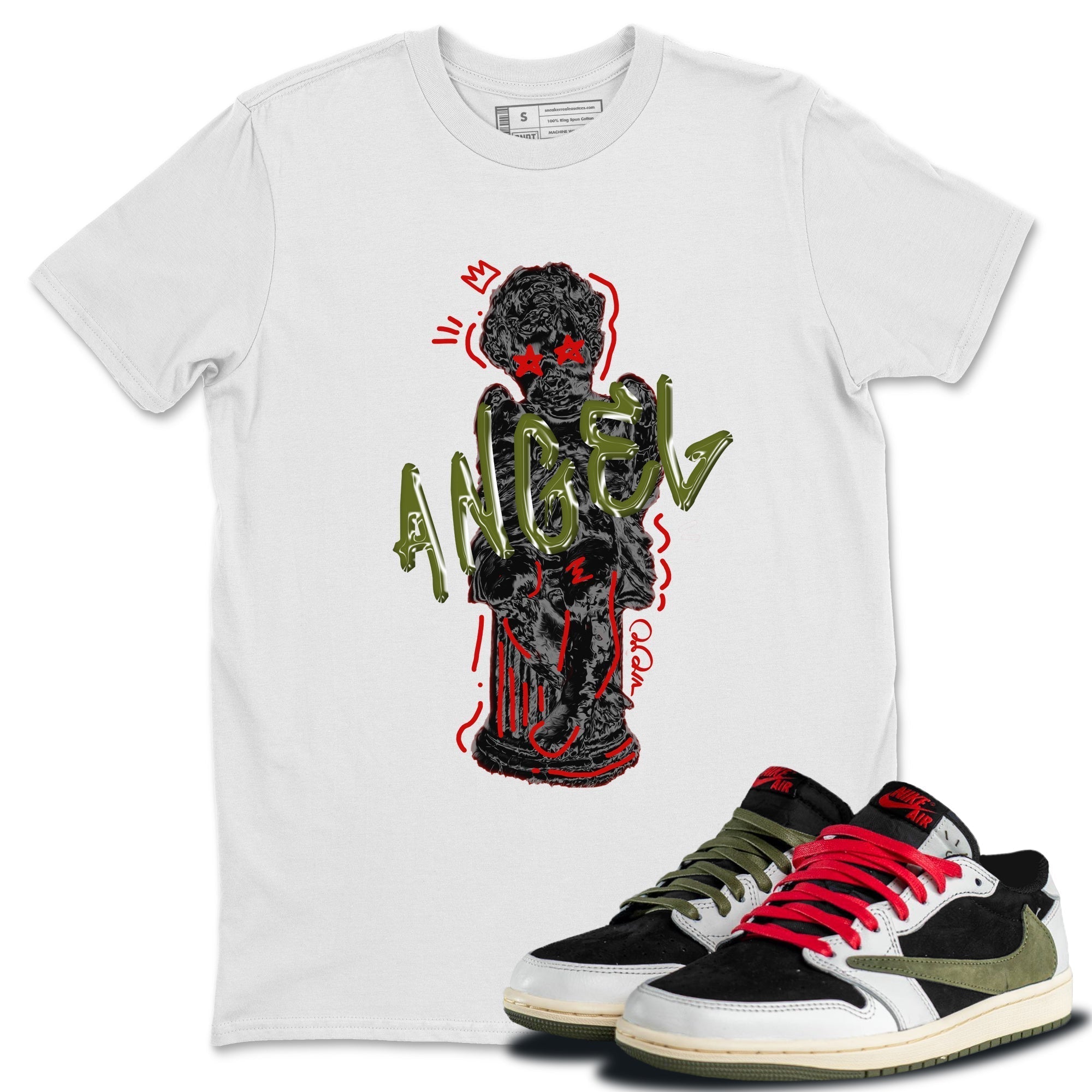 Baby Angel Unisex Tops - Air Jordan 1 Travis Scott Olive