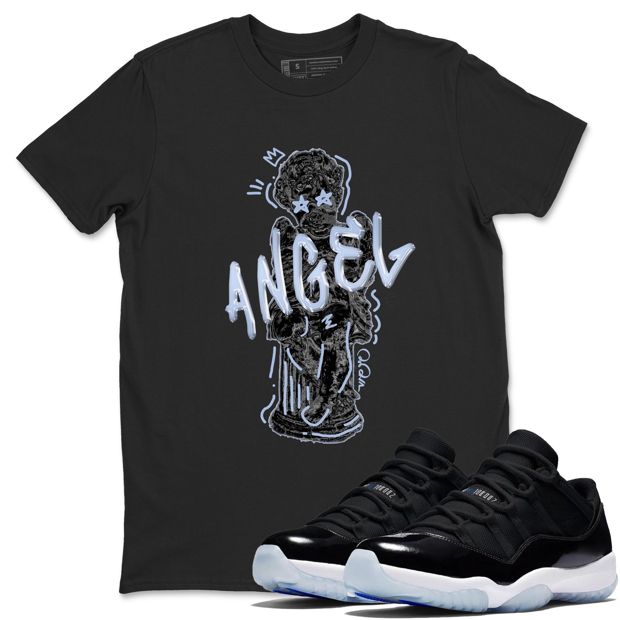 Baby Angel snkmatch Tee - Air Jordan 11 Black and Varsity Royal