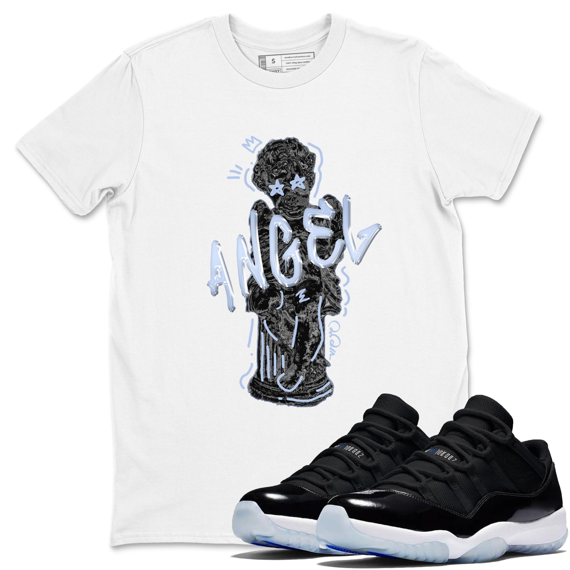Baby Angel snkmatch Tee - Air Jordan 11 Black and Varsity Royal