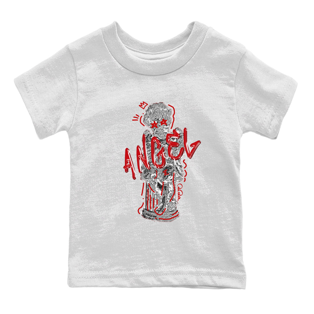 Baby Angel Kids Tops - Air Jordan 4 Red Cement
