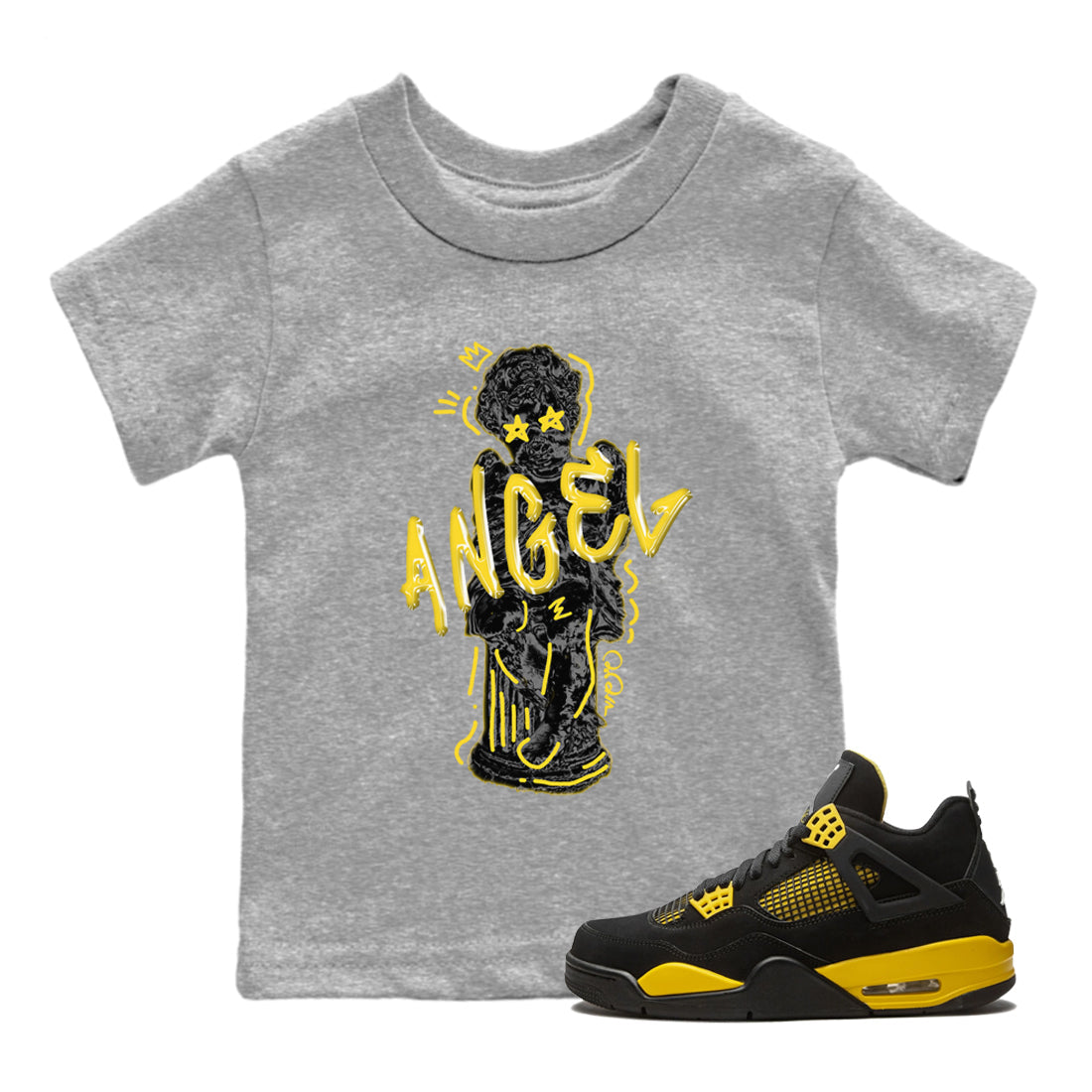 Baby Angel Kids Tops - Air Jordan 4 Thunder