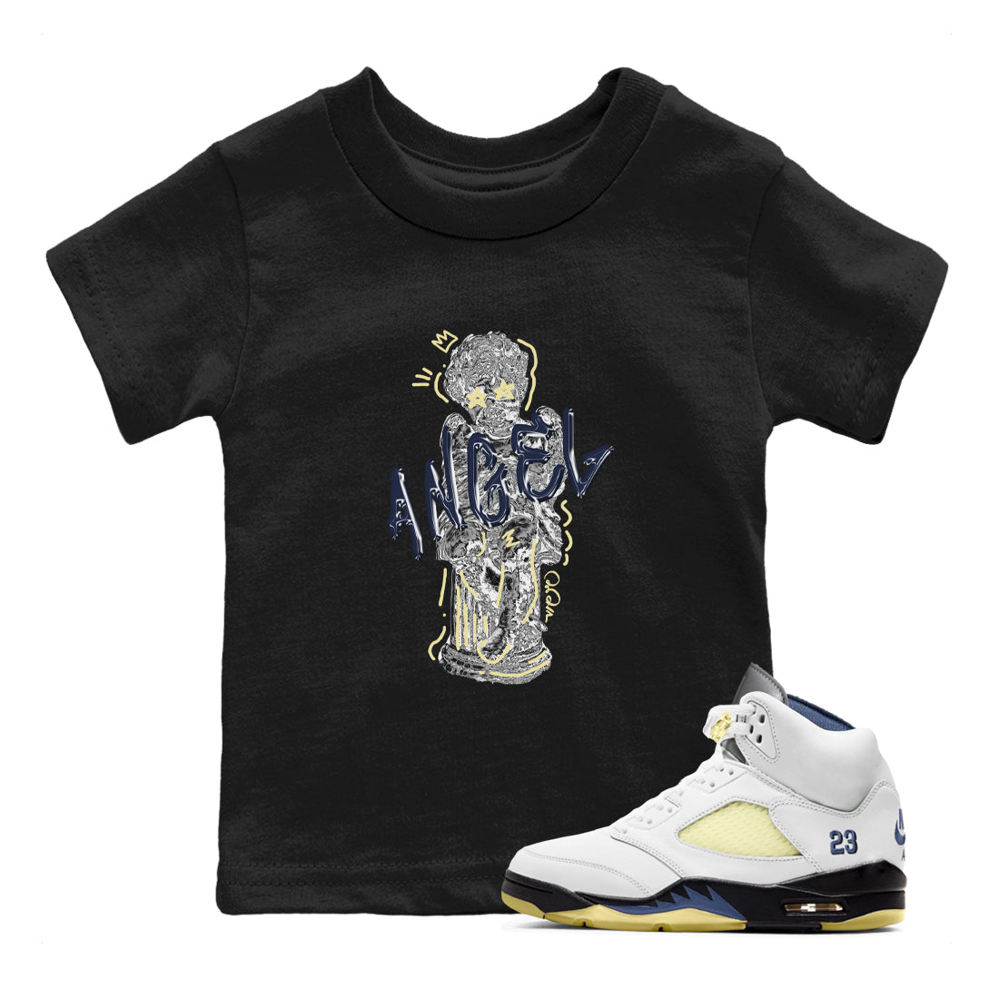 Baby Angel snkmatch Tee Kids - Air Jordan 5 A Ma Maniere x Photon Dust