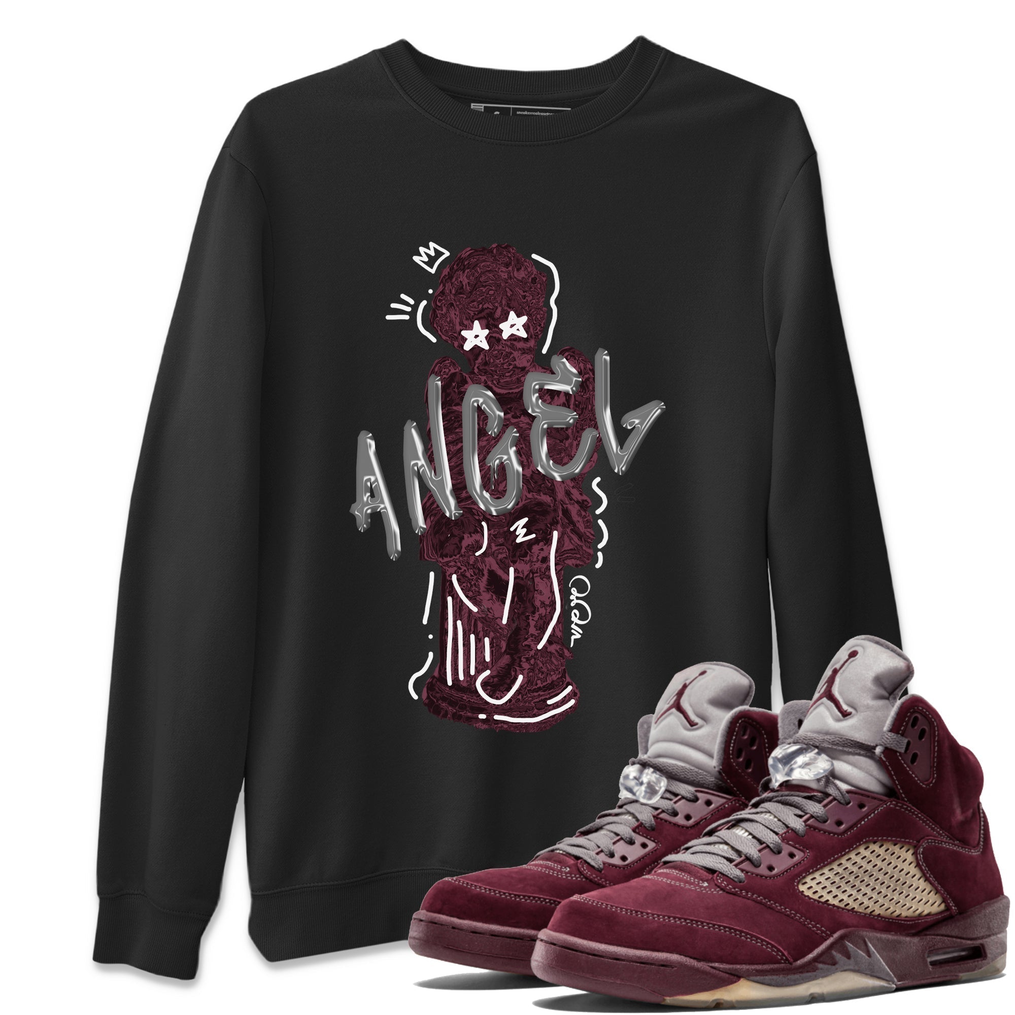 Baby Angel Unisex Tops - Air Jordan 5 Burgundy