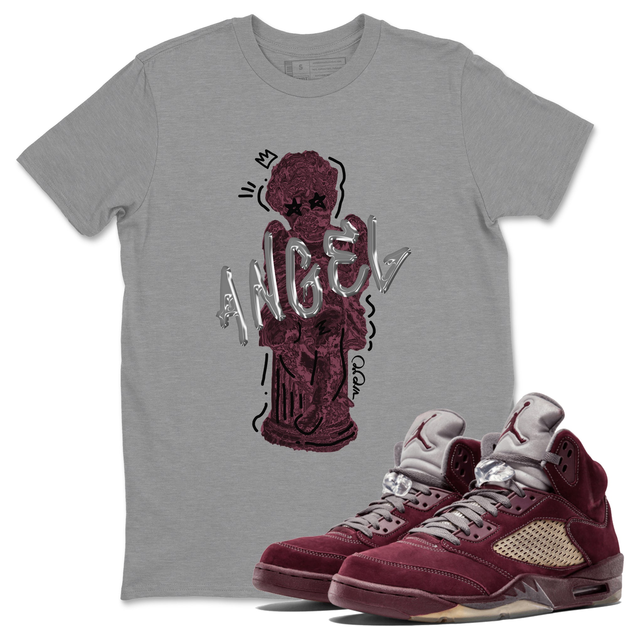 Baby Angel Unisex Tops - Air Jordan 5 Burgundy
