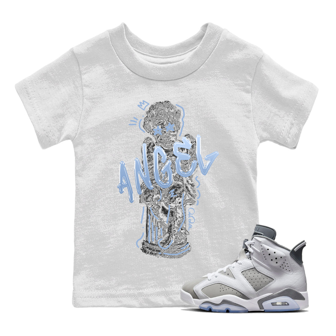 Baby Angel Kids Tops - Air Jordan 6 Cool Grey