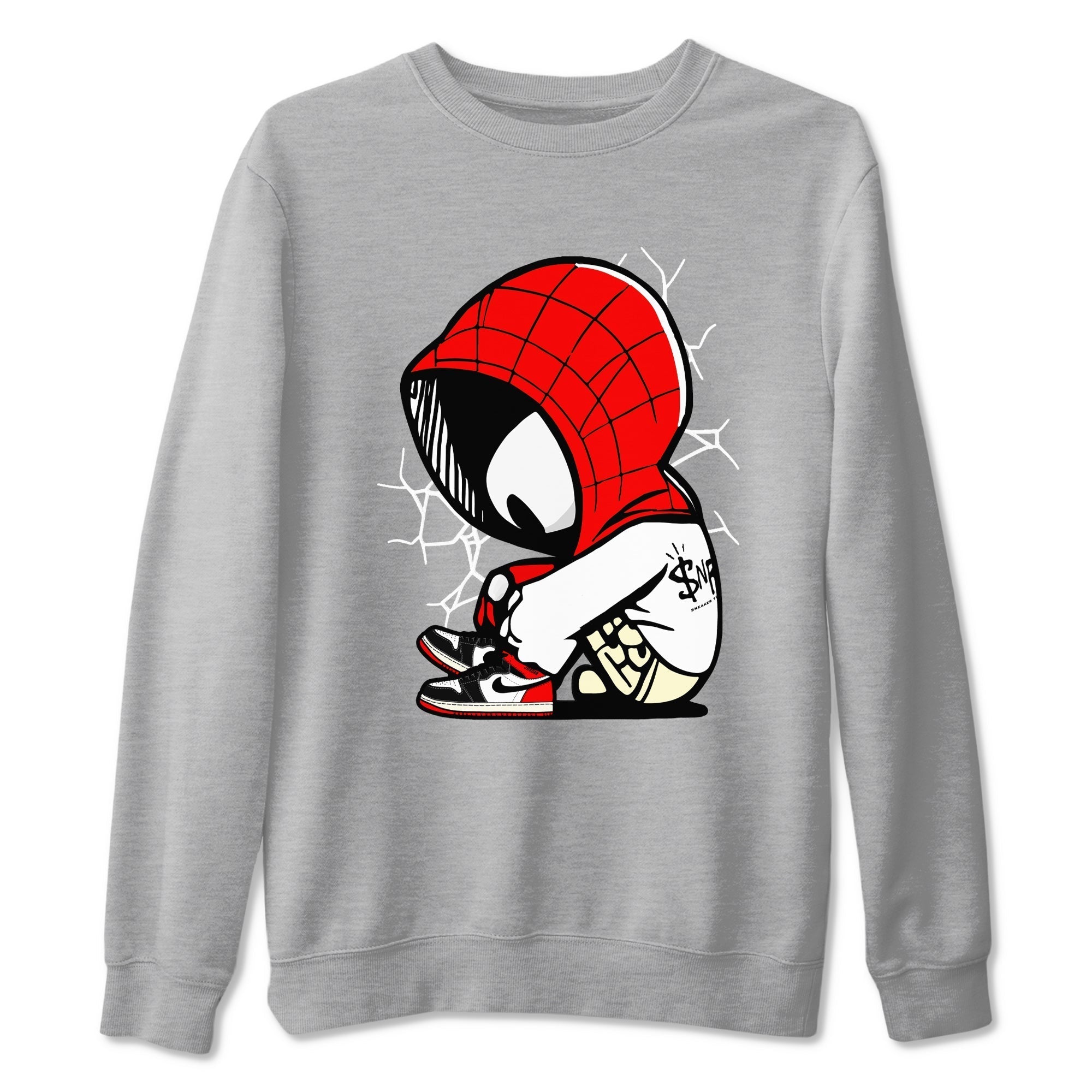 Baby Spider snkmatch Tees - Air Jordan 1 Black Toe Reimagined