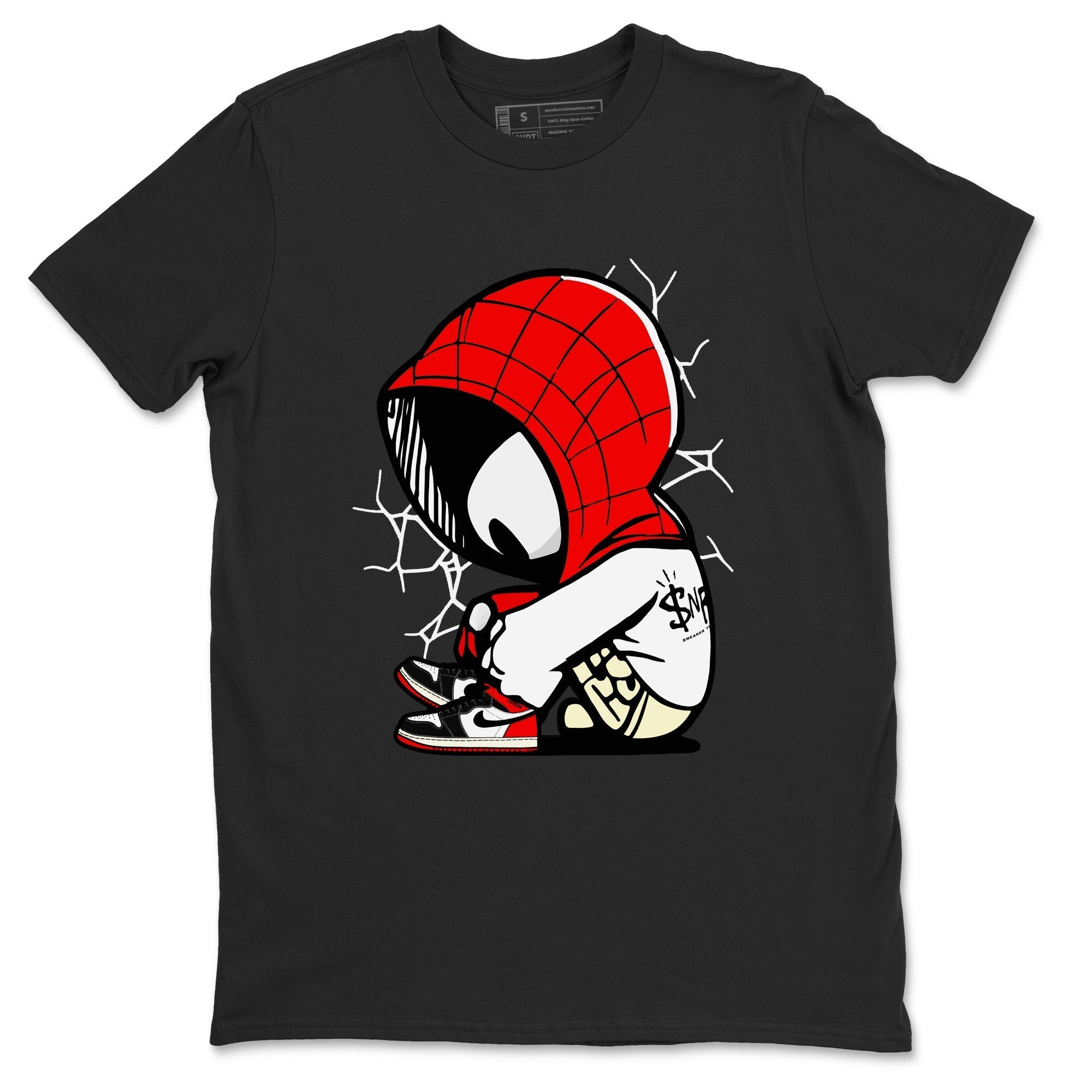 Baby Spider snkmatch Tees - Air Jordan 1 Black Toe Reimagined