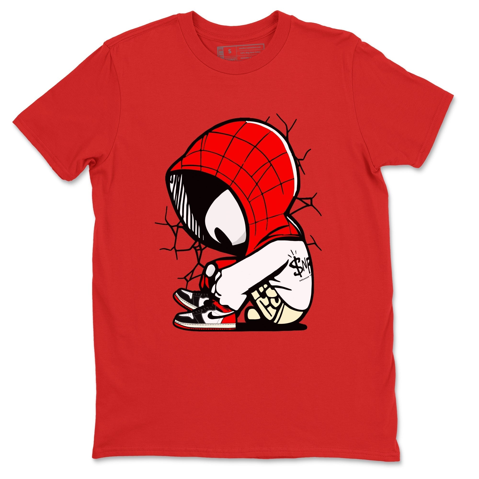 Baby Spider snkmatch Tees - Air Jordan 1 Black Toe Reimagined