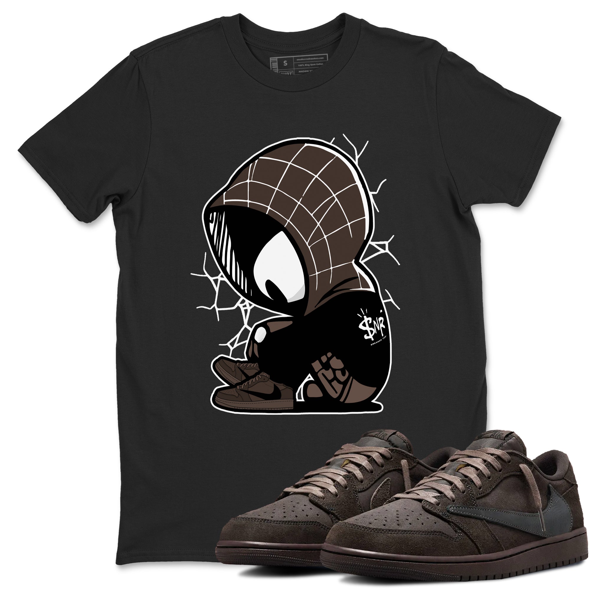 Baby Spider snkmatch Tees - Air Jordan 1 Travis Scott Velvet Brown
