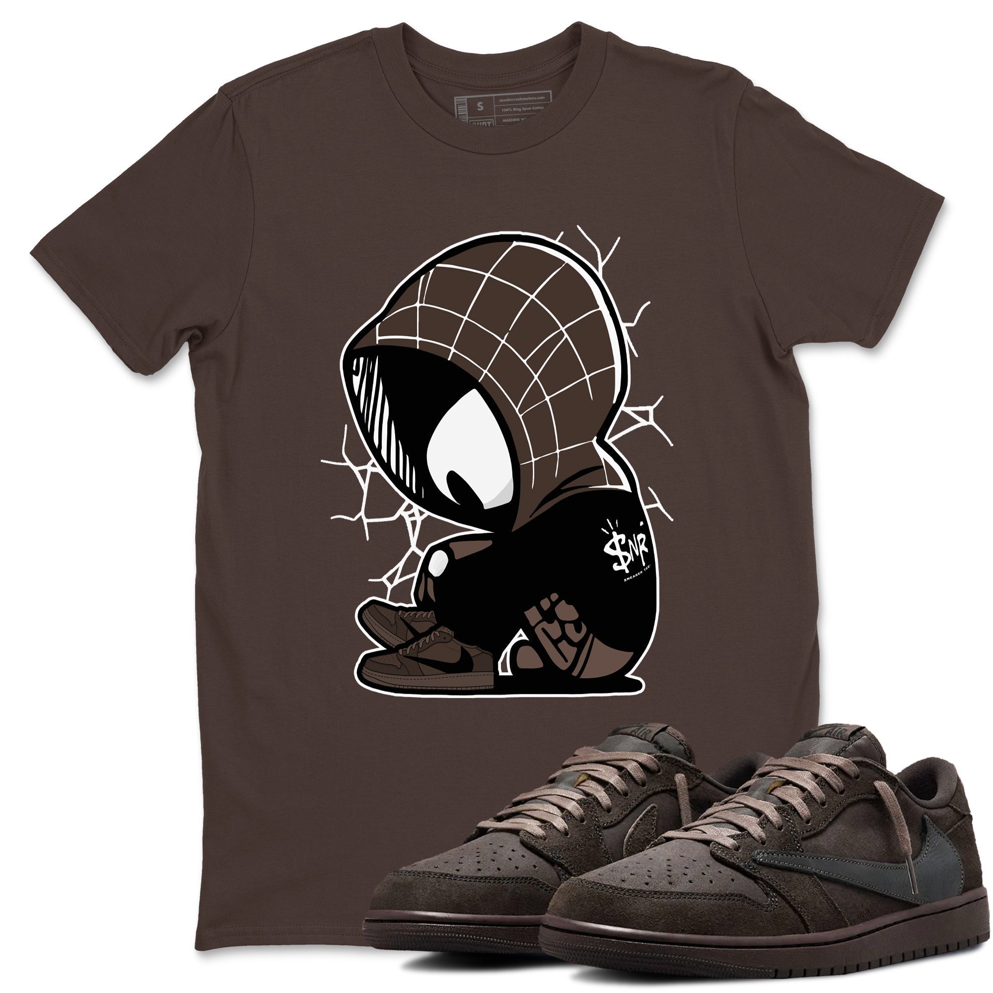 Baby Spider snkmatch Tees - Air Jordan 1 Travis Scott Velvet Brown