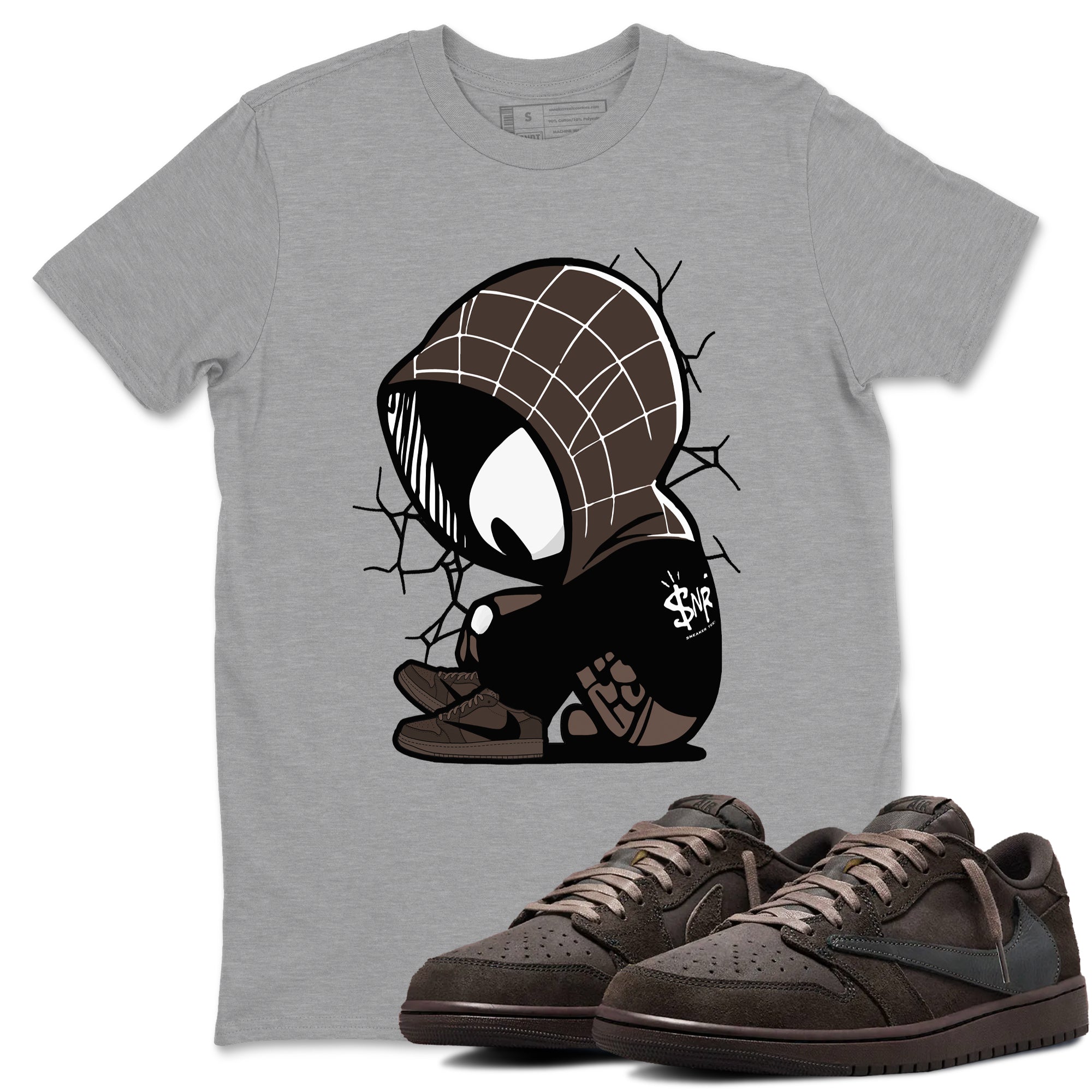 Baby Spider snkmatch Tees - Air Jordan 1 Travis Scott Velvet Brown