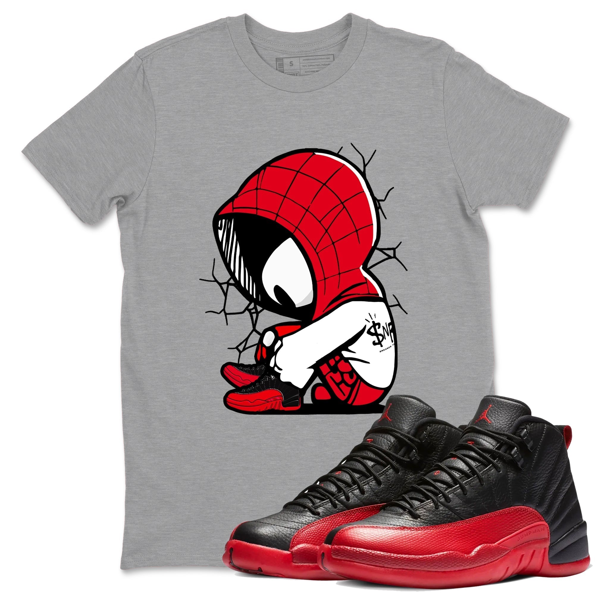 Baby Spider snkmatch Tees - Air Jordan 12 Flu Game