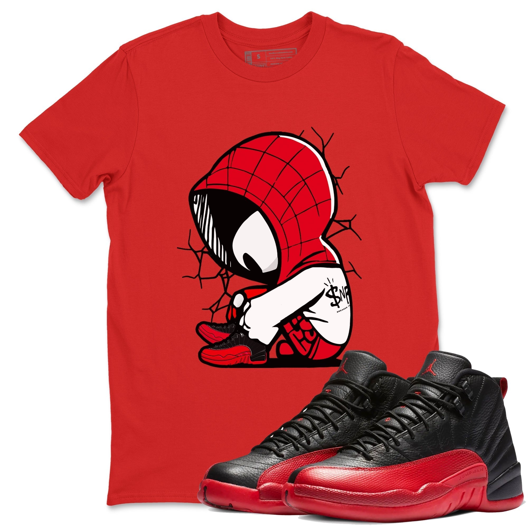 Baby Spider snkmatch Tees - Air Jordan 12 Flu Game